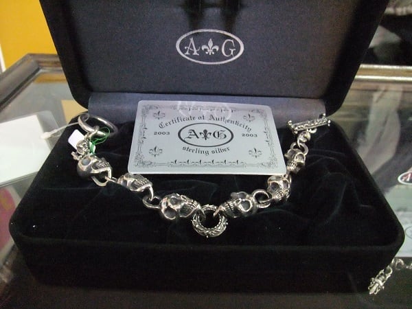A&G シルバーアクセサリー スカルブレスレット | STADIUM