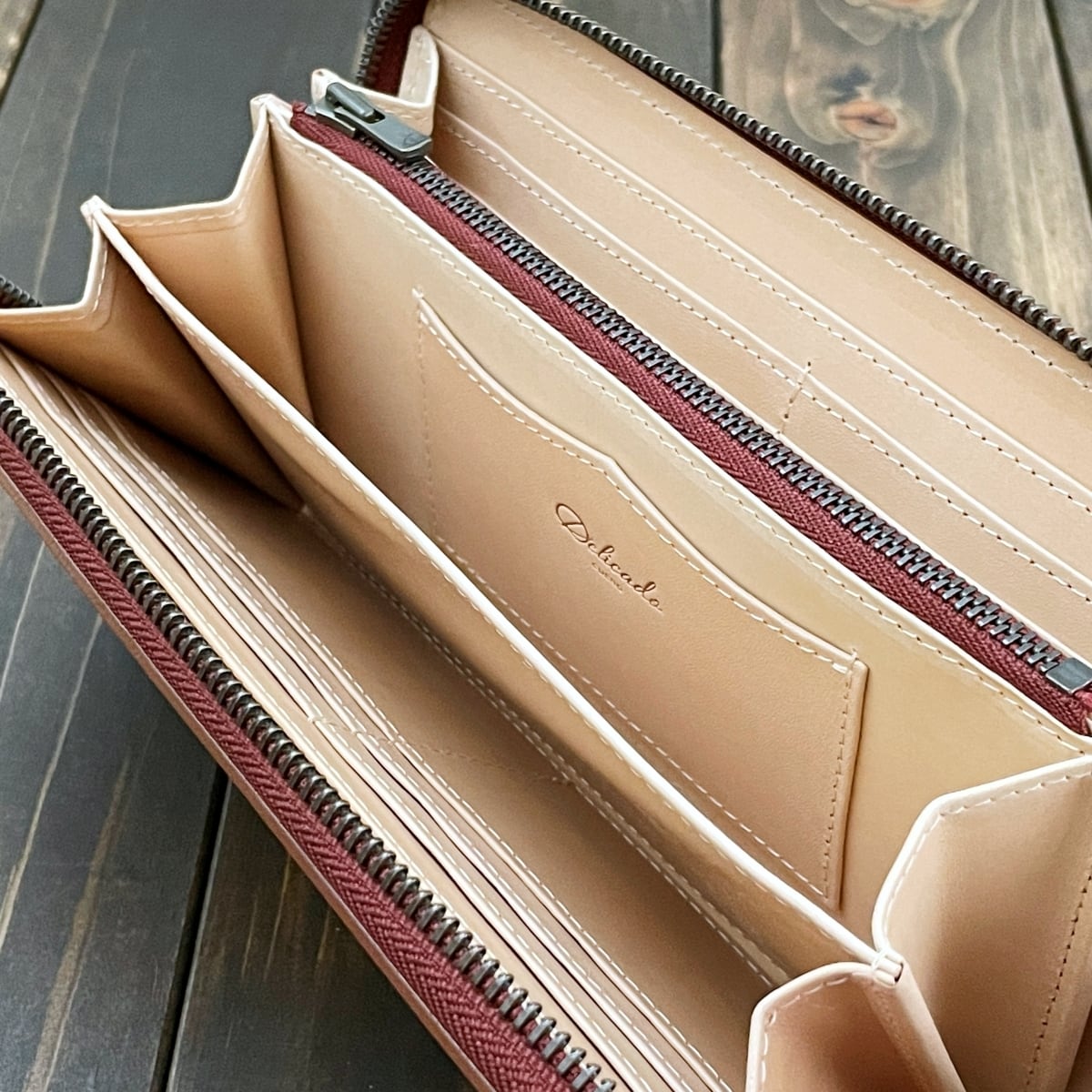 ROCADO ロカド シェルコードバン 長財布 レッド | CUERO DELICADO