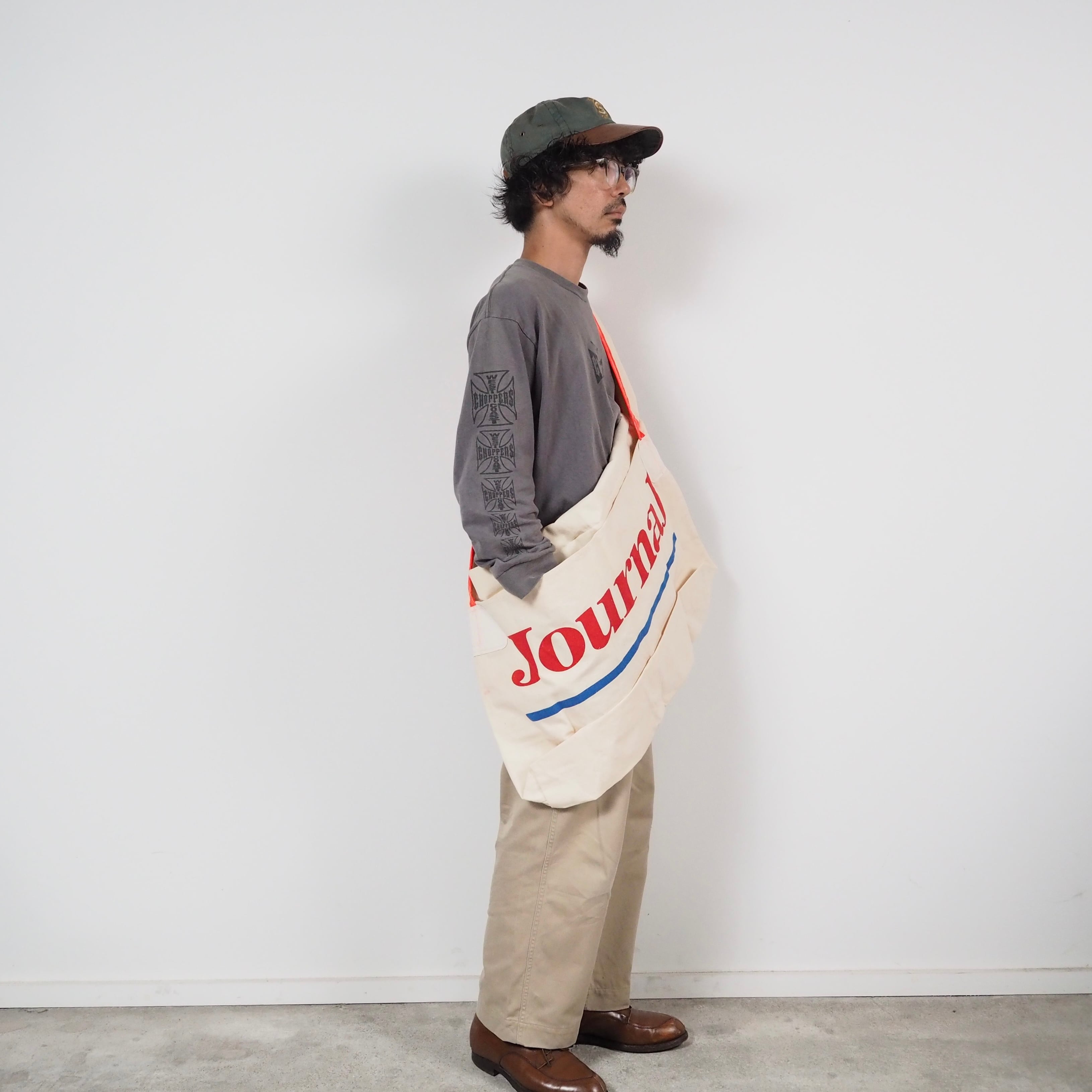 NOS】70s Journal canvas newspaper bag USA製 キャンバス ニュース