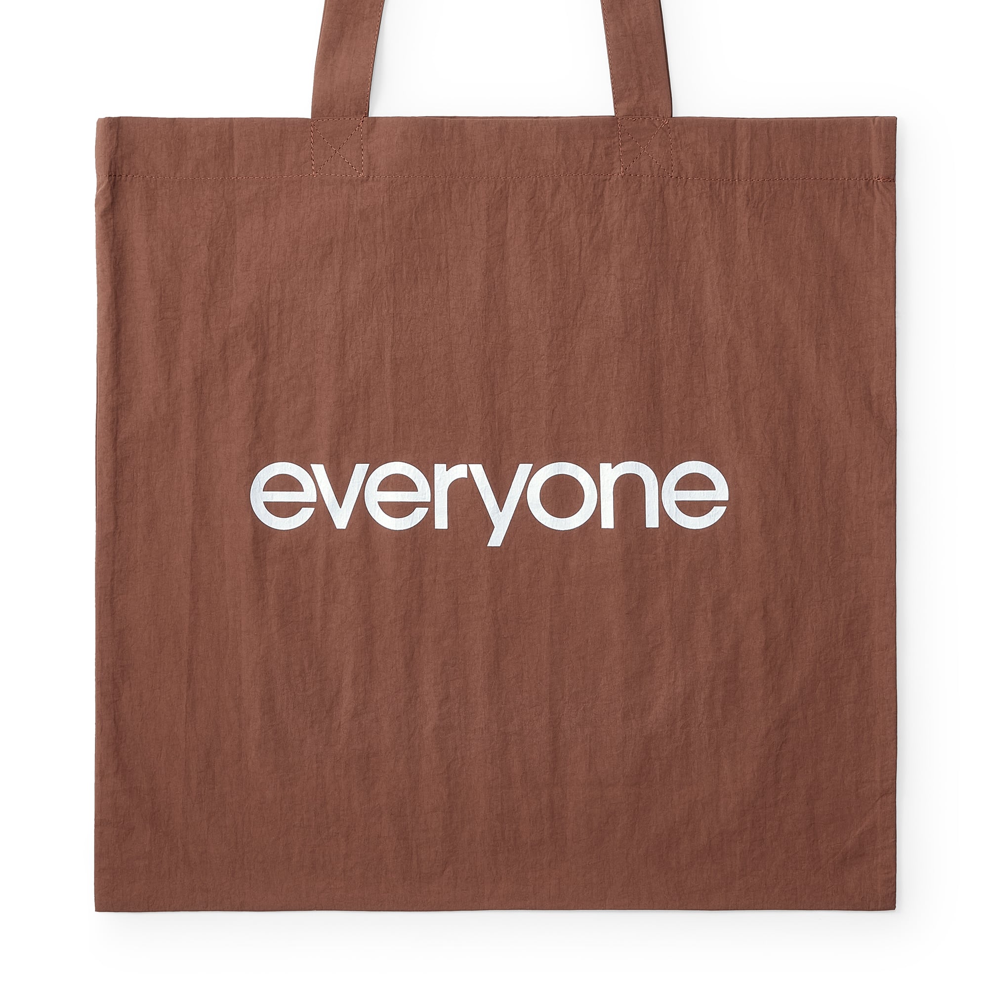 everyone nylon logo tote bag (BROWN) | everyone