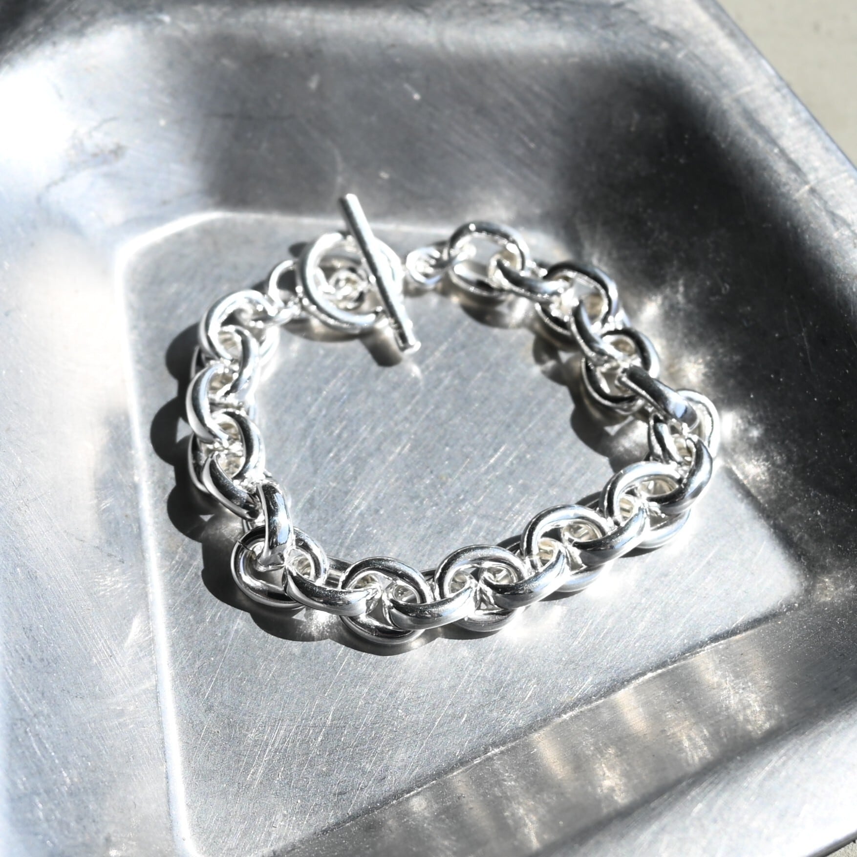INTÉRIM / TAXCO SILVER MEDIUM CHAIN BRACELET | GANKO