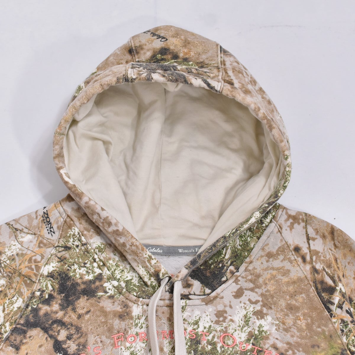 00s～ Cabela's カベラス ロゴ刺繍 リアルツリーカモ プルオーバー