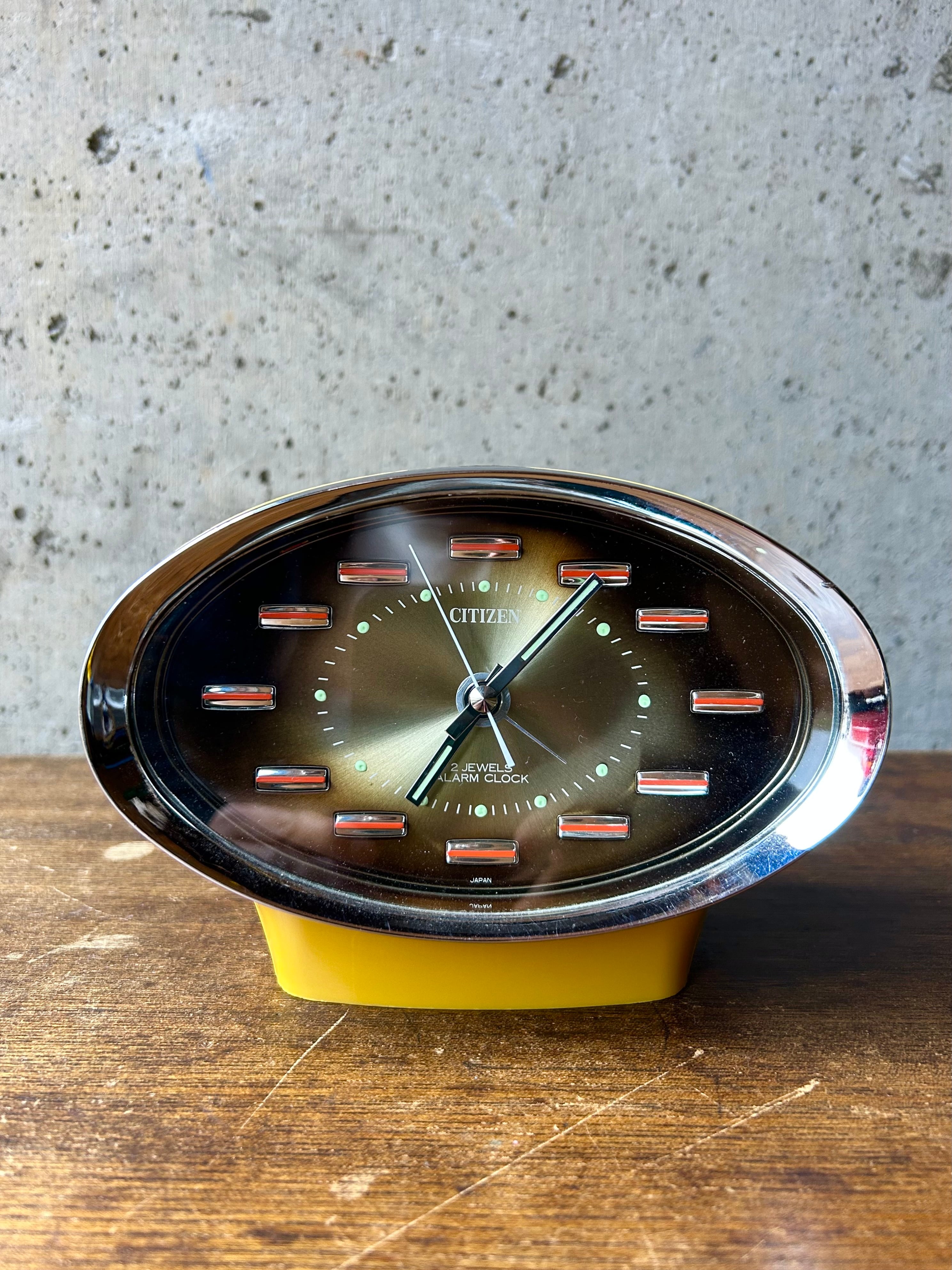 ヴィンテージ CITIZEN 手巻きの目覚まし時計 スペースエイジ レトロ