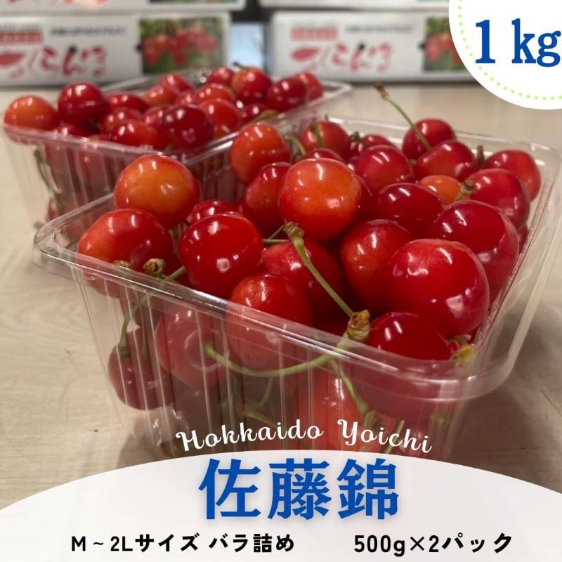 さくらんぼ「佐藤錦」（M～2Lサイズバラ詰め）500g×2パック | Verger