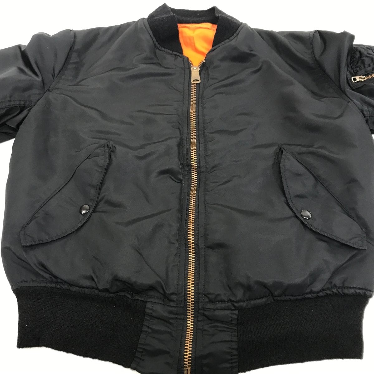 ALPHA アルファ- 90年代 USA製 MA-1 FLIGHT JACKET BLACK フライト