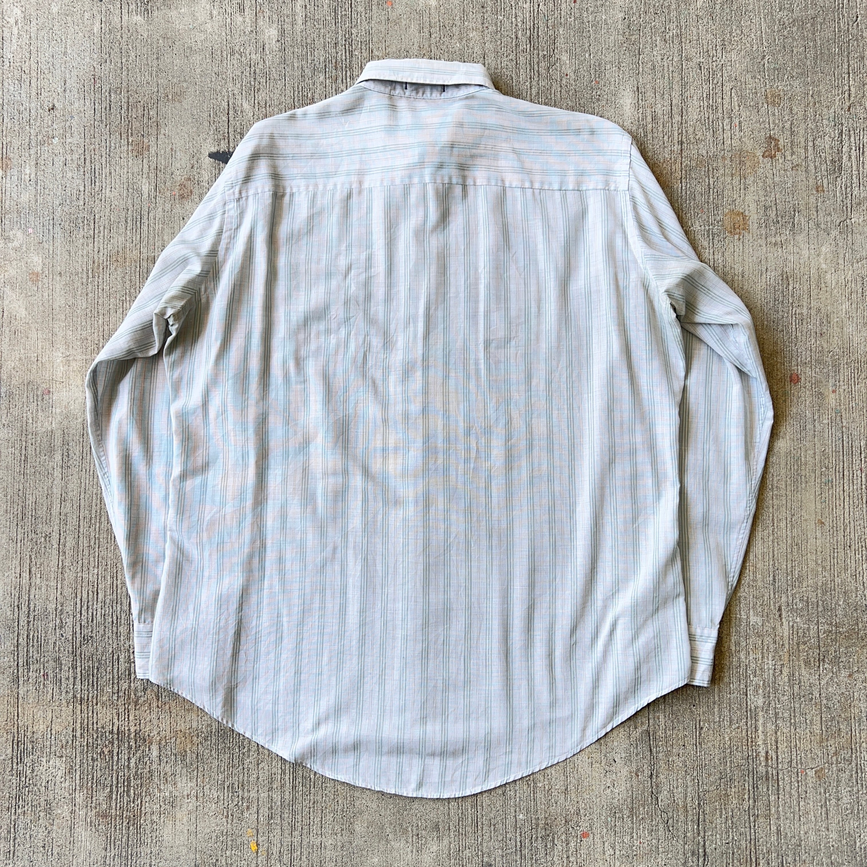 80's Christian Dior ストライプシャツ USA製 SIZE 16 1/2【0808A13