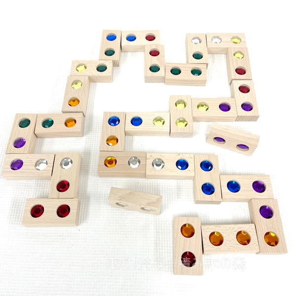 デュシマ ジュエルドミノ 4歳〜 ゲーム 積木としても遊べる 木箱入り