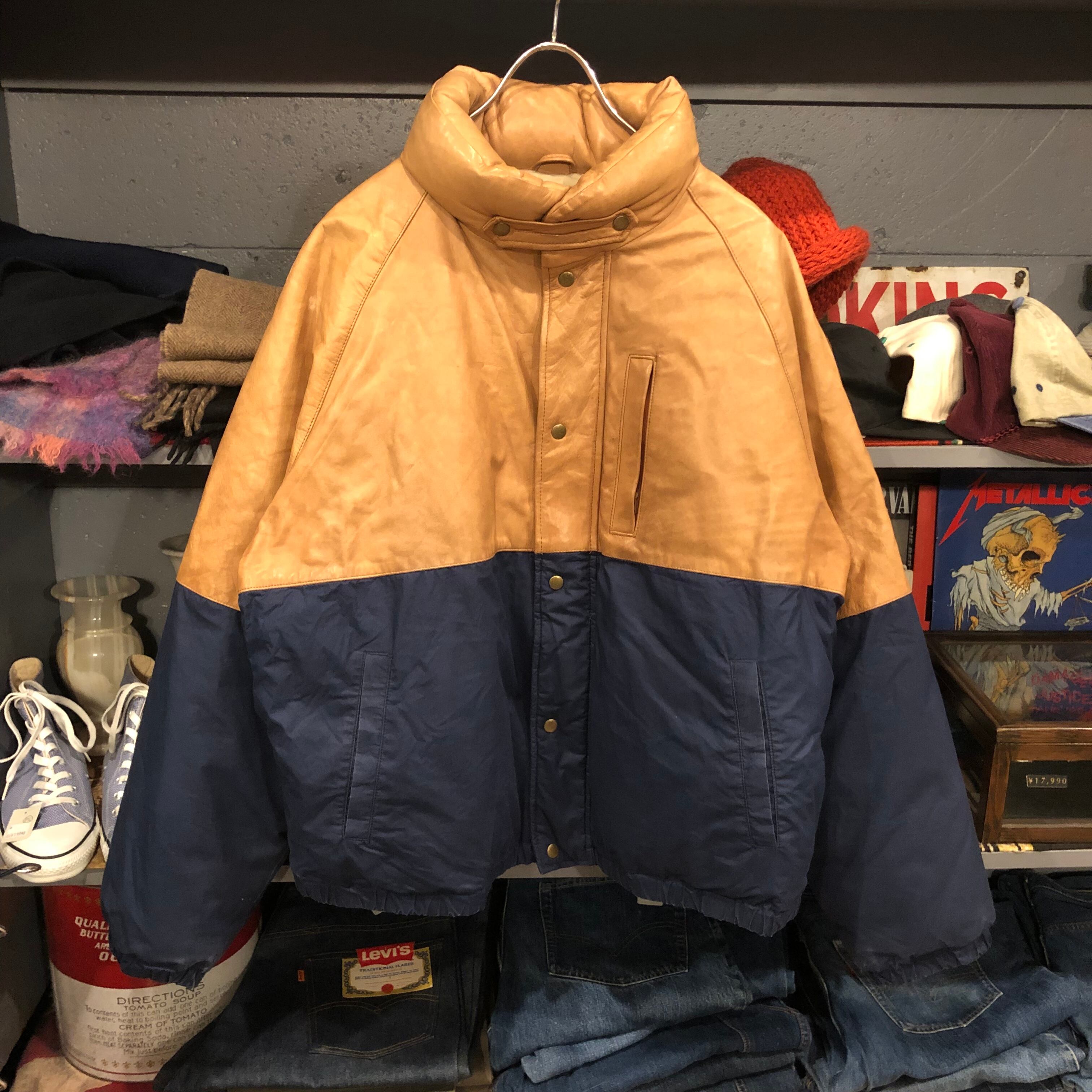 90s Polo by Ralph Lauren Leather Switching Down Jacket | VOSTOK