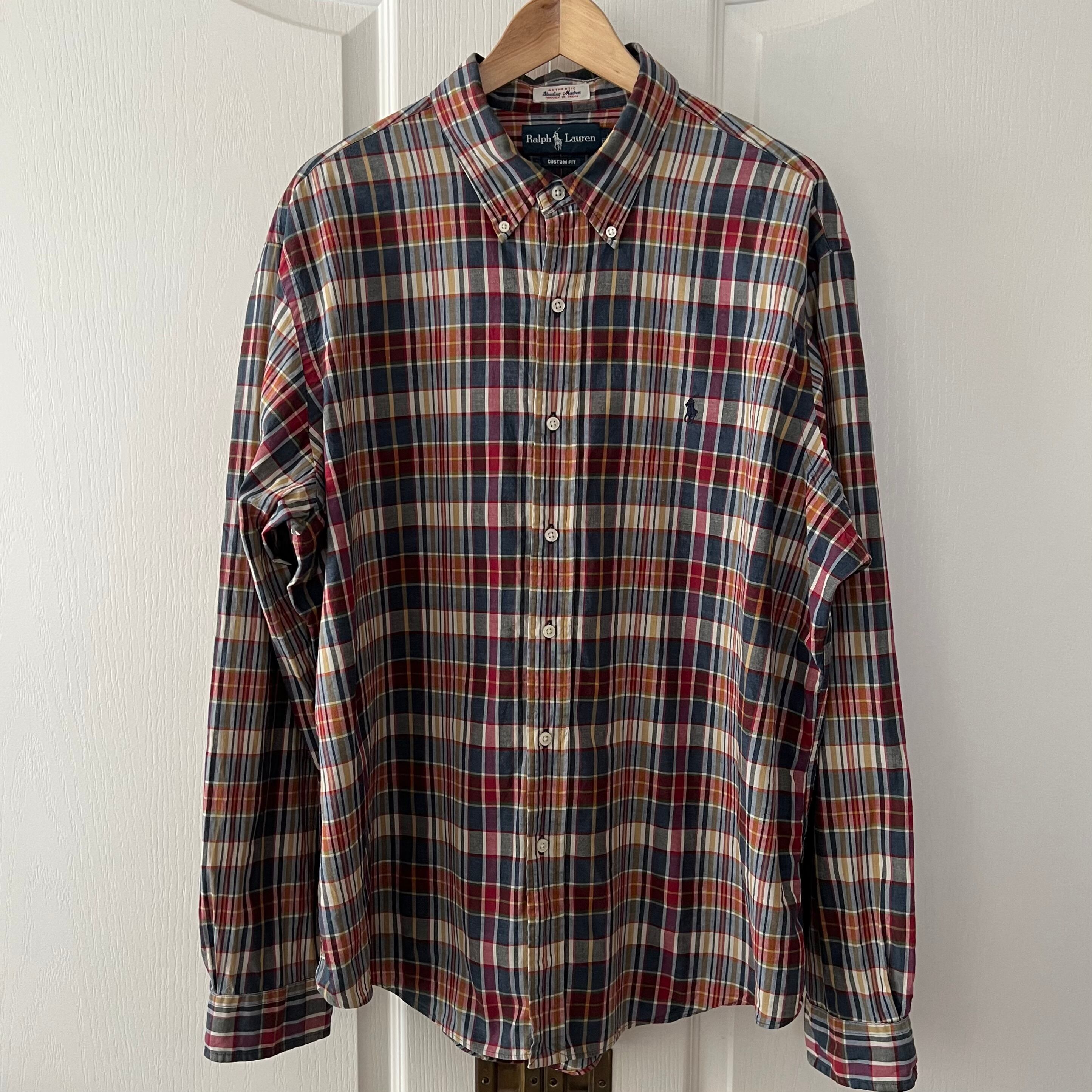 Ralph Lauren ラルフローレン マドラス チェック 長袖 シャツ XXL