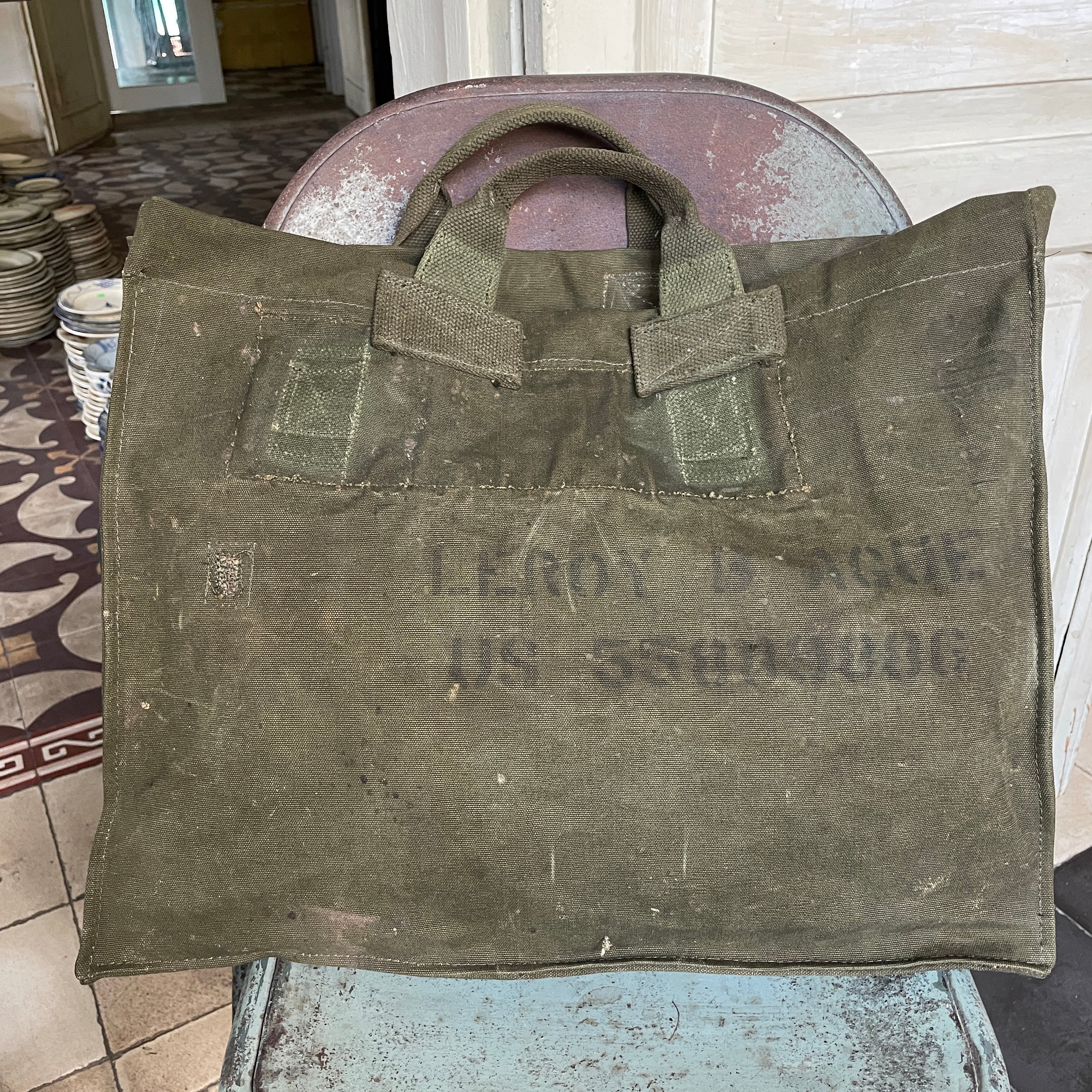 US ARMY ダッフルバッグ トートバッグ リメイク | ビンテージ雑貨 家と外で