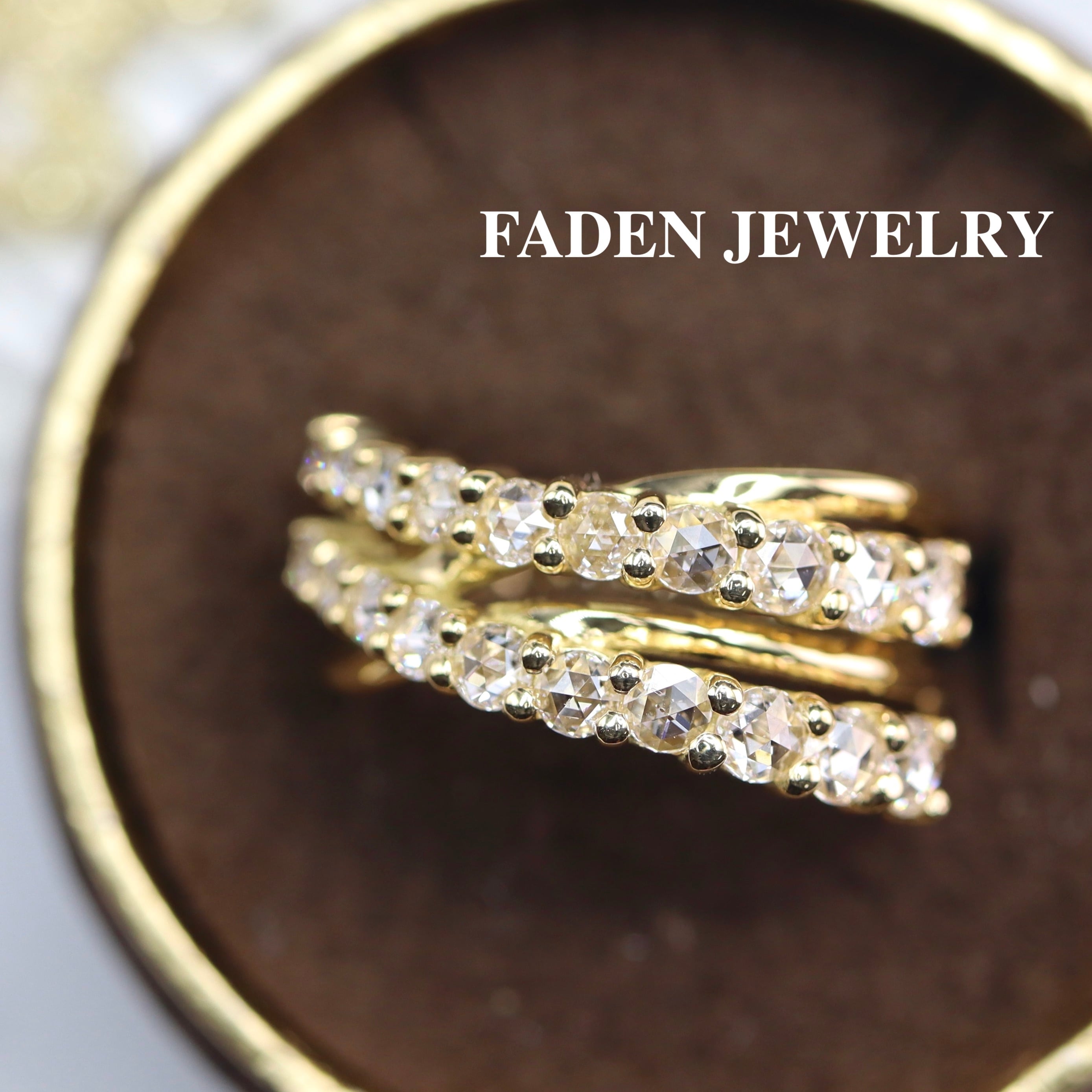 K18YG ローズカットダイヤモンドリング D0.70ct | FADEN JEWELRY
