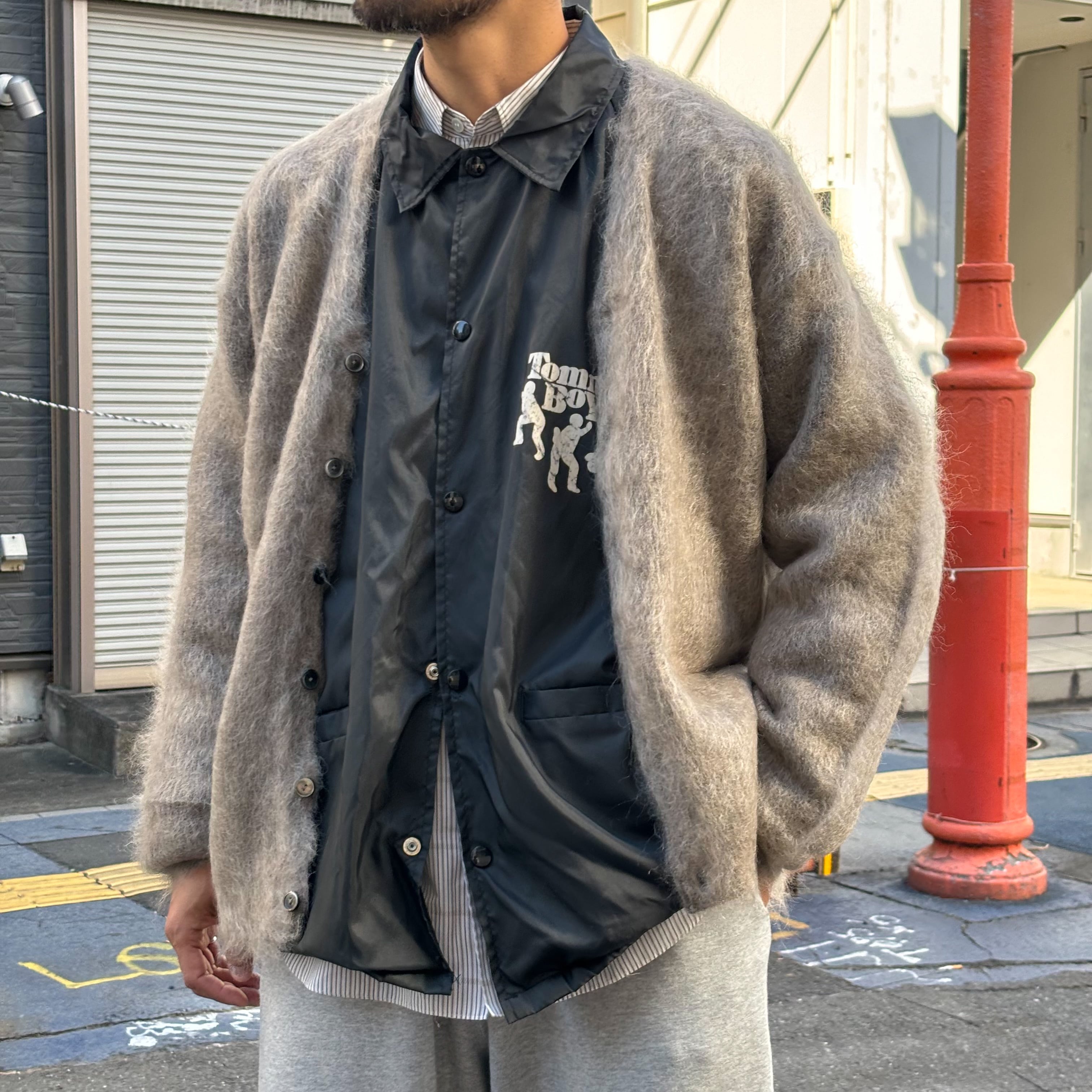 A.R.P.®︎ Premium Classic Mohair Cardigan W/Pocket Grayge モヘア