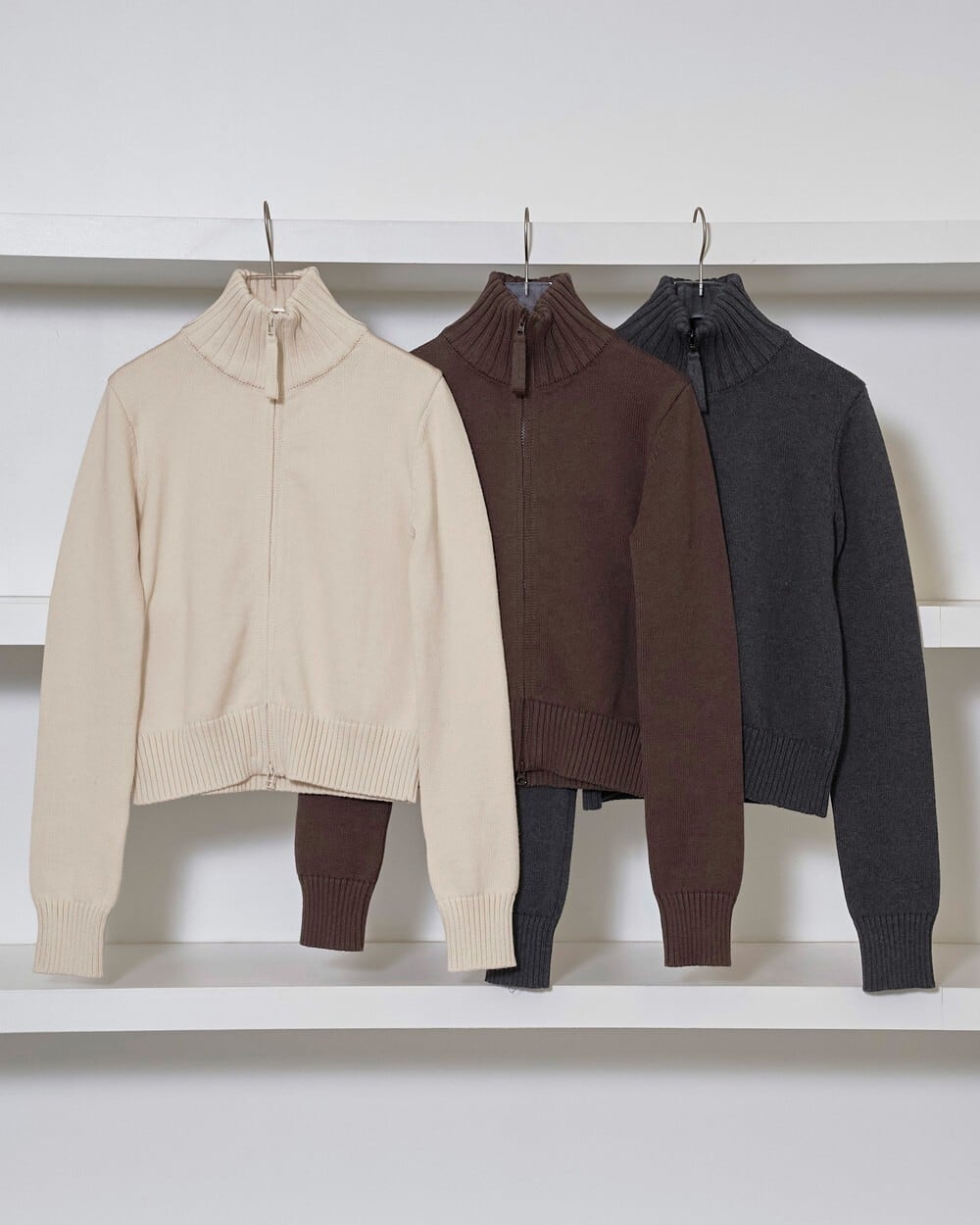 TODAYFUL(トゥデイフル) Compact Zip Knit | サウスオレンジ｜メンズ