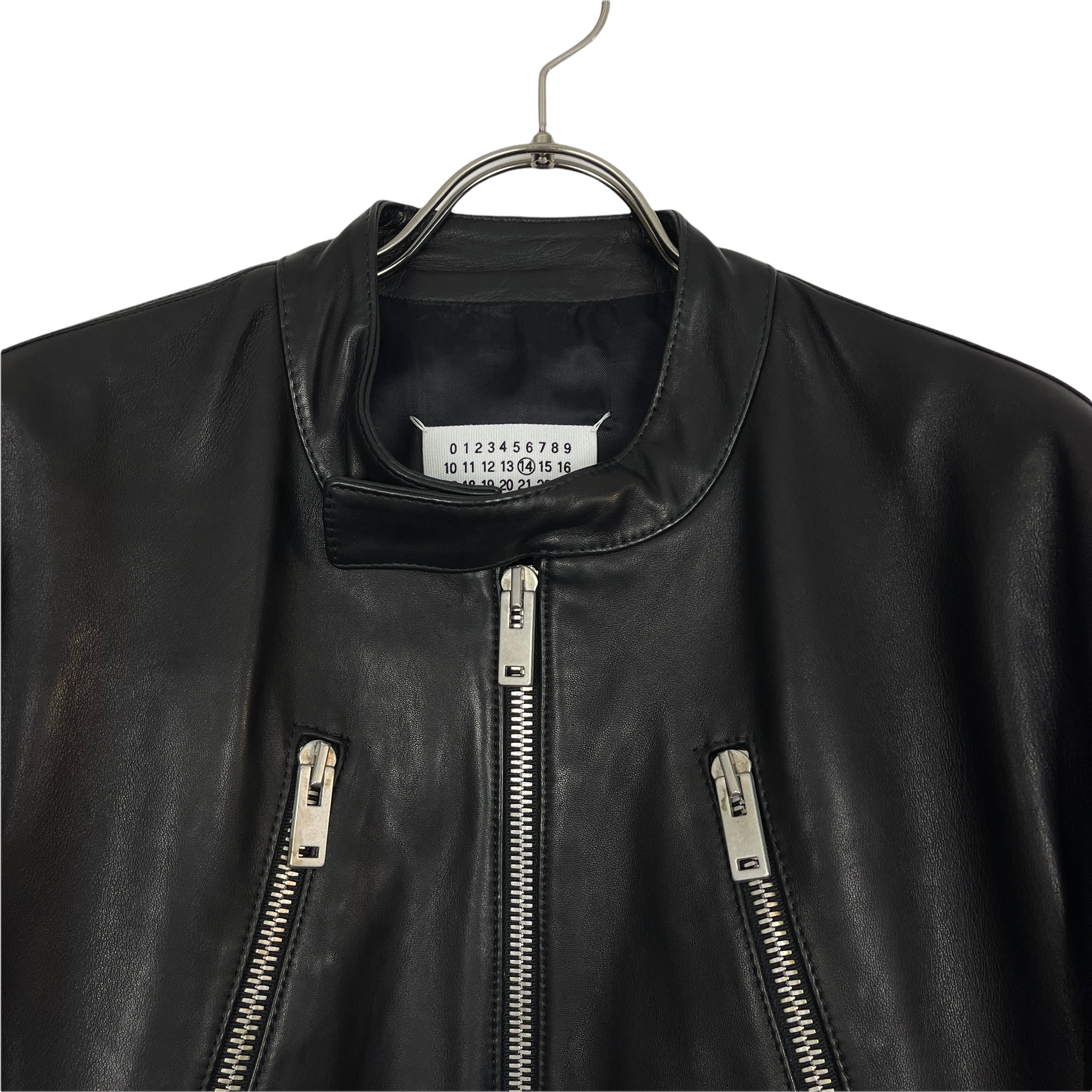 Maison Margiela(メゾン マルジェラ) 八の字 leather jacket (black