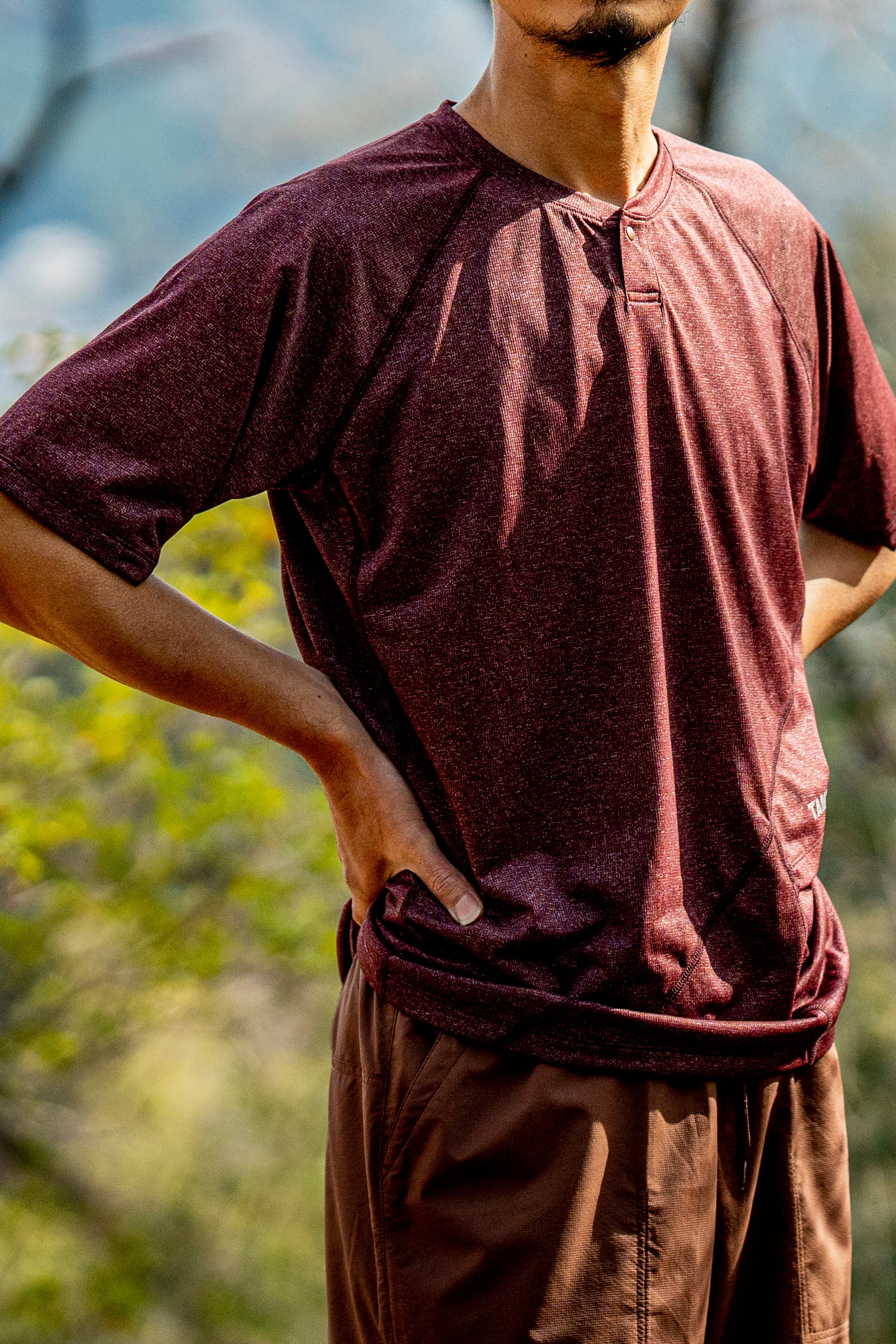Arrow S/S Henry: Color Burgundy | TANNUKI Running Wear Shop