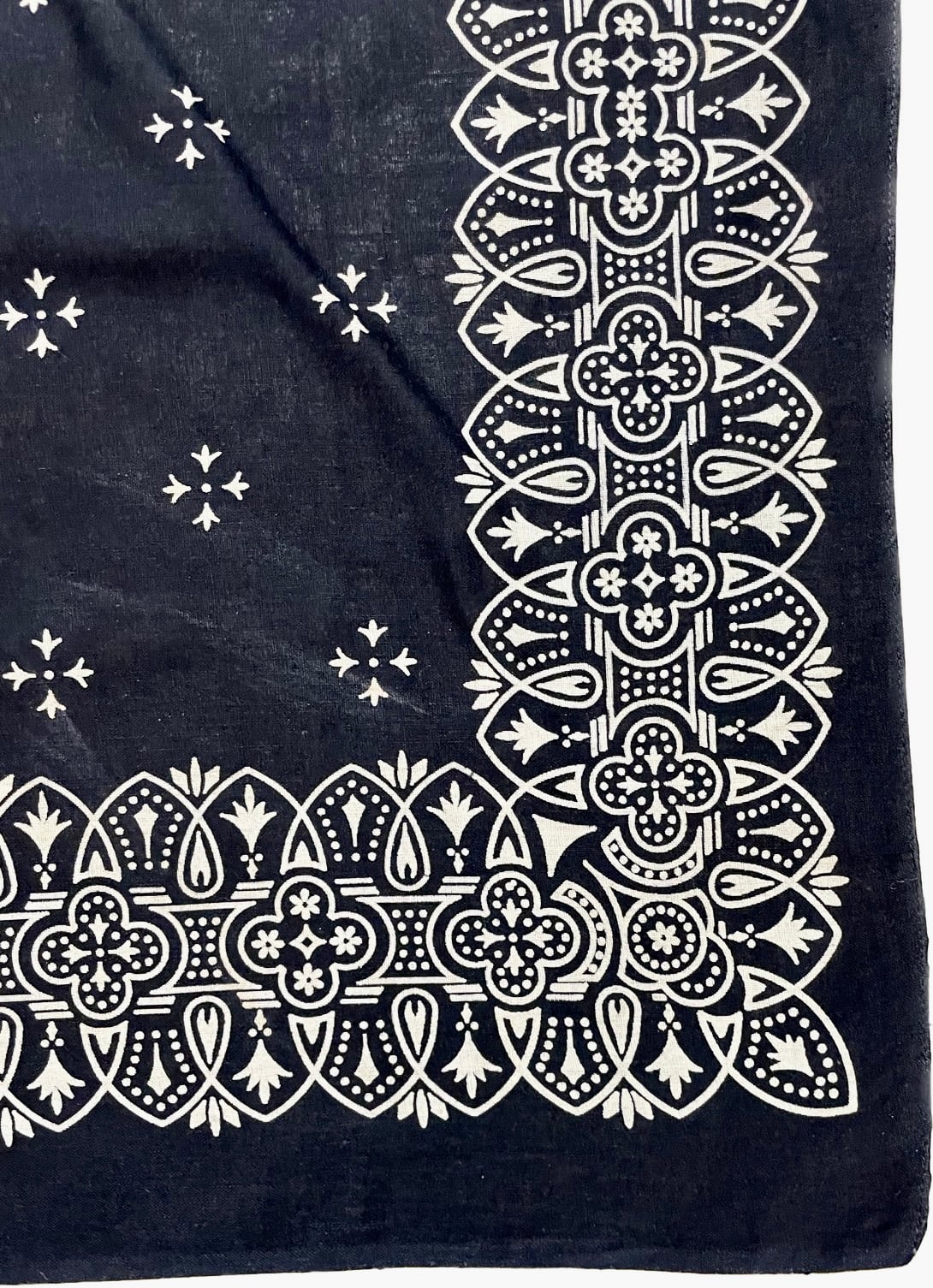 60s アイアンクロス RN14193 vintage BANDANA USA製 ブラック