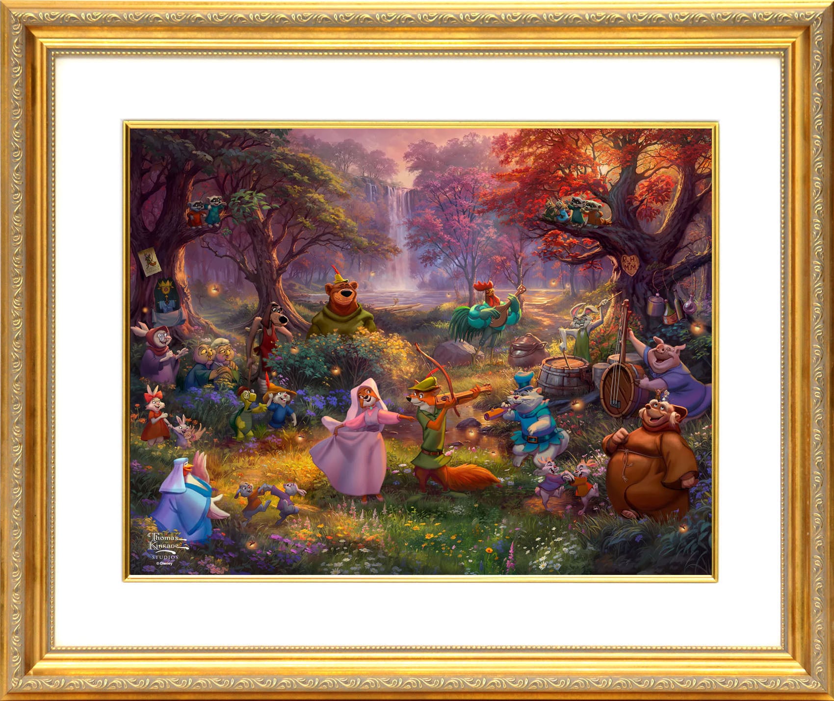 ディズニー絵画「ロビン フッド」額縁2種選択可 作品証明書 展示用