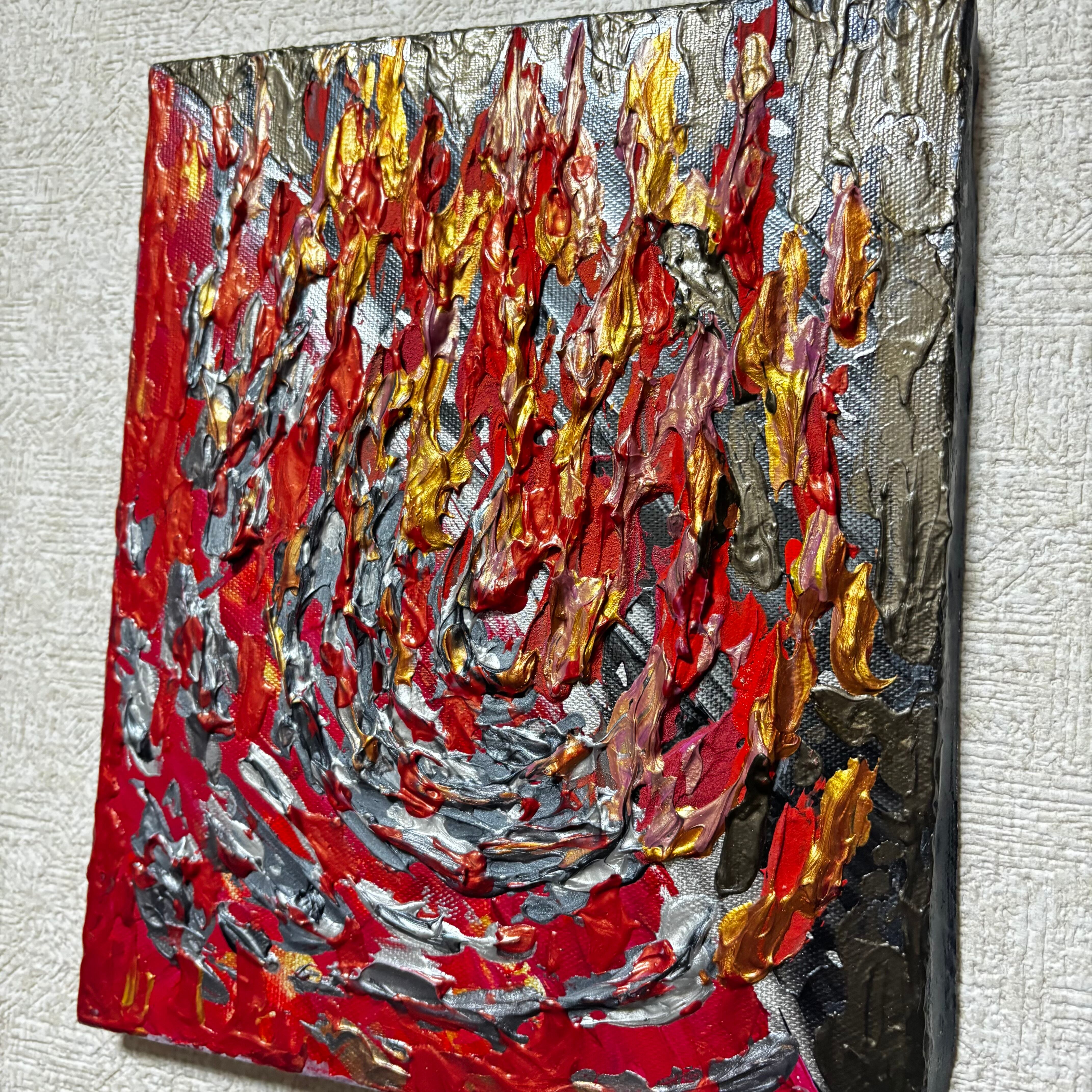 Conflict】葛藤 テクスチャーアート 抽象画 アクリル画 現代アート