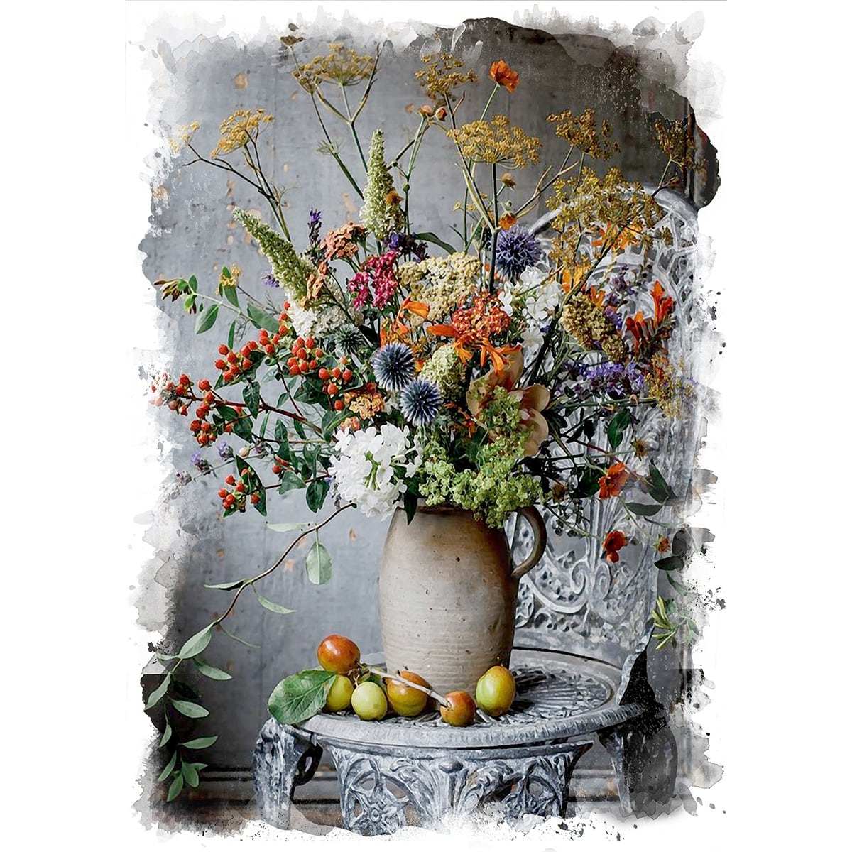油絵 菅家令子 絵 絵画 インテリア 額付(黒) uF6-071002 ばら 花 油絵