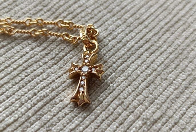CHROME HEARTS クロムハーツ 22k ベビーファットパヴェダイヤ ロール