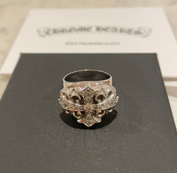 CHROME HEARTS クロムハーツ キーパーリング ダイヤモンド ホワイト