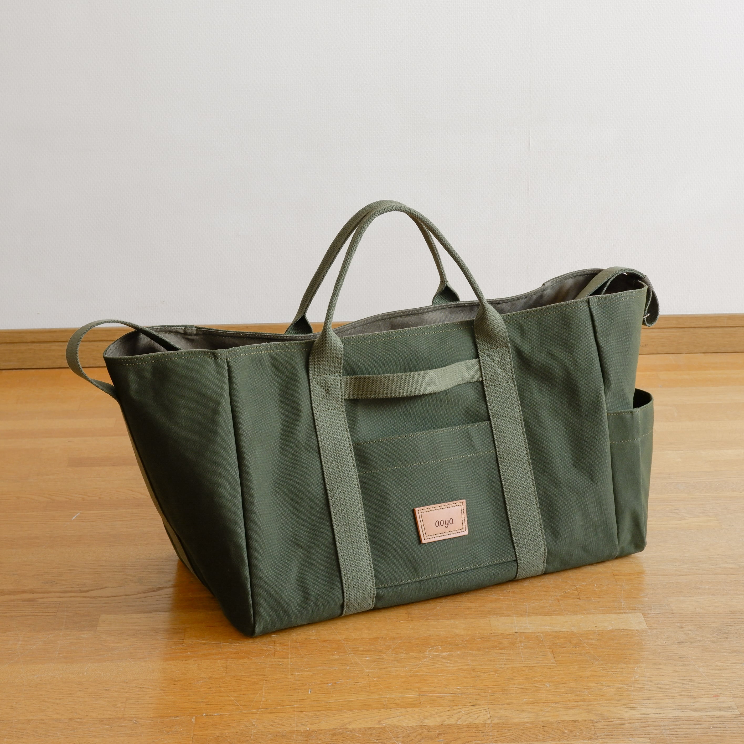 2wayキャンプトート L オリーブドラブ / 6号帆布 | aoya bags