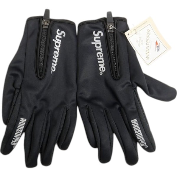 Size【M】 SUPREME シュプリーム 24AW WINDSTOPPER Zip Gloves Black