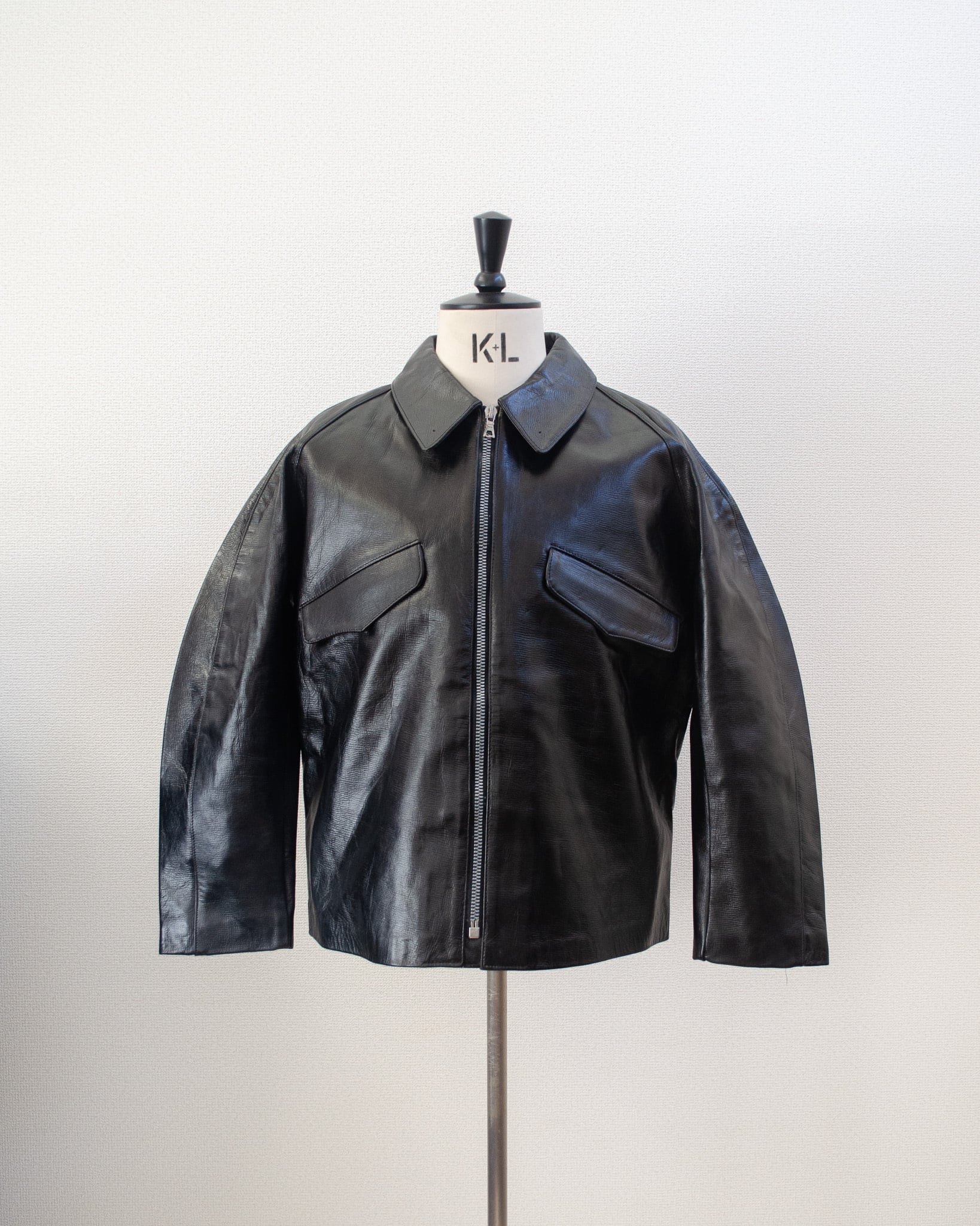 60s Italian Army motorcycle leather jacket イタリア軍 モーター
