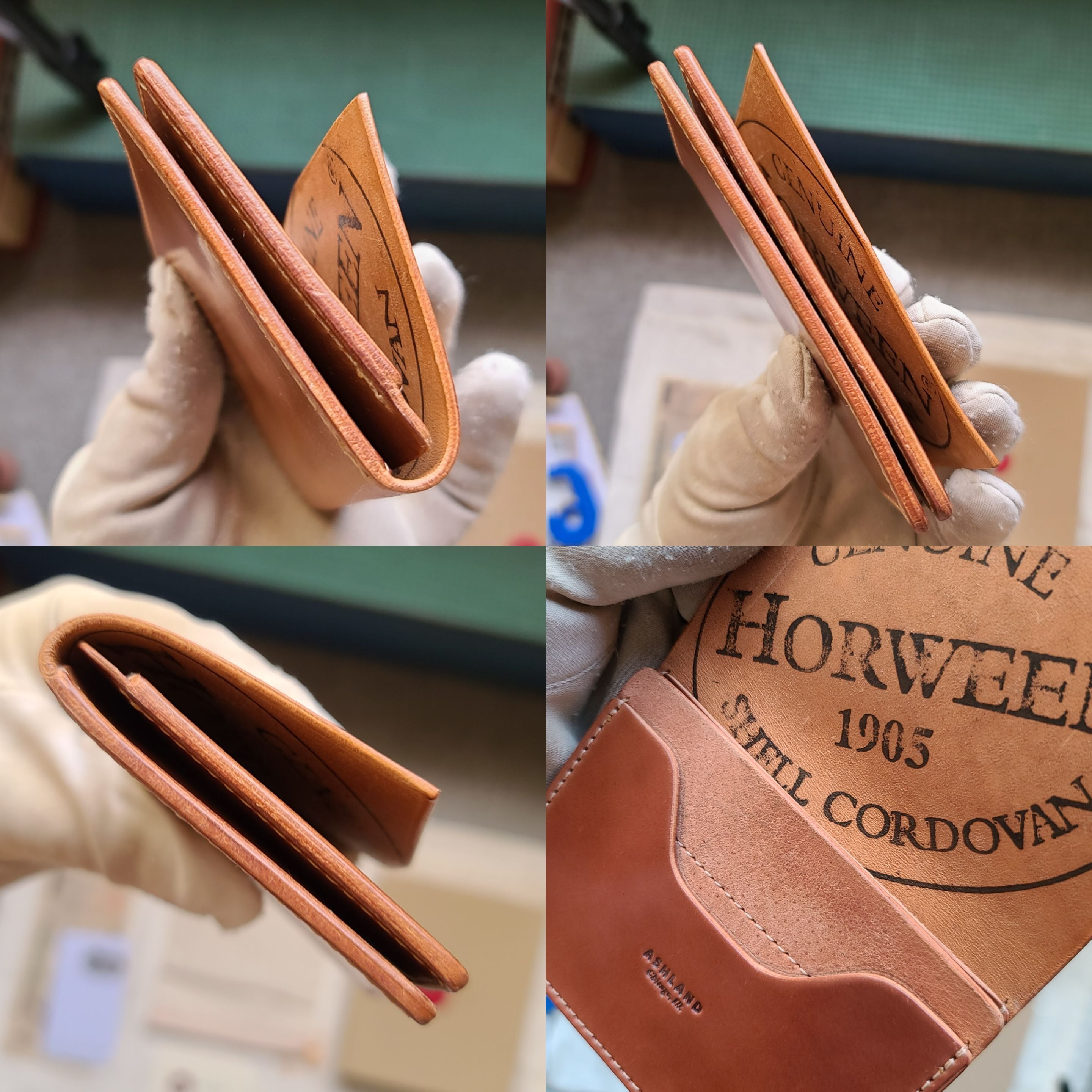 アッシュランドレザー GUS CARD CASE シェルコードバン ナチュラル