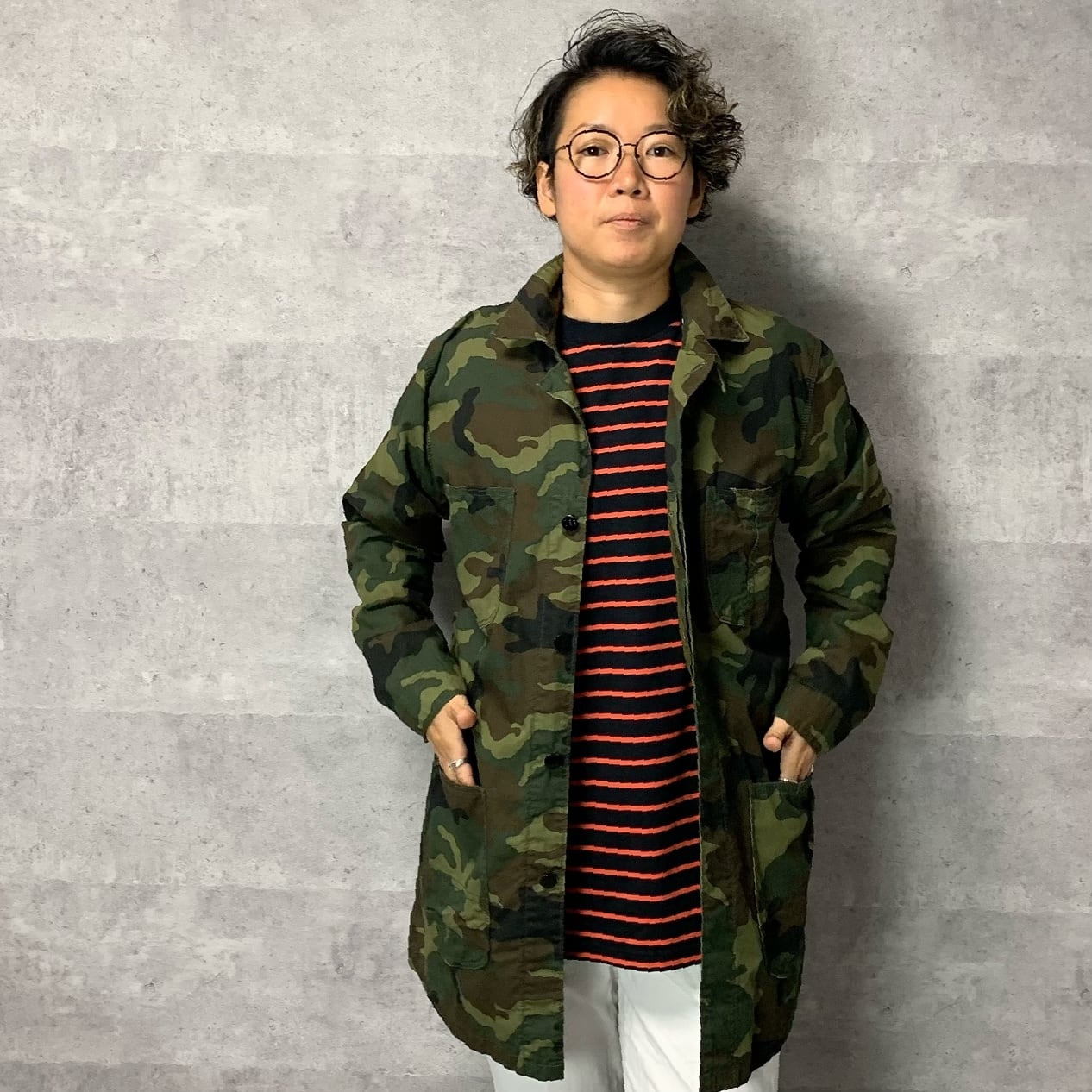 Lee × ナノユニバース ショップコート カモフラ 迷彩 ジャケット