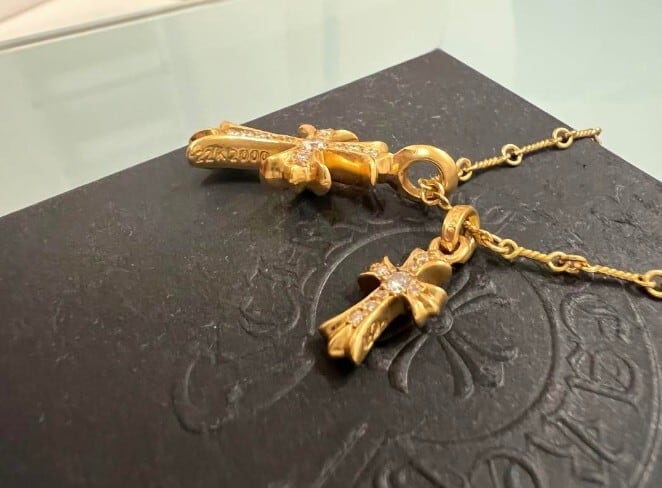 CHROME HEARTS クロムハーツ 22k ツイストチェーン ベビーファット