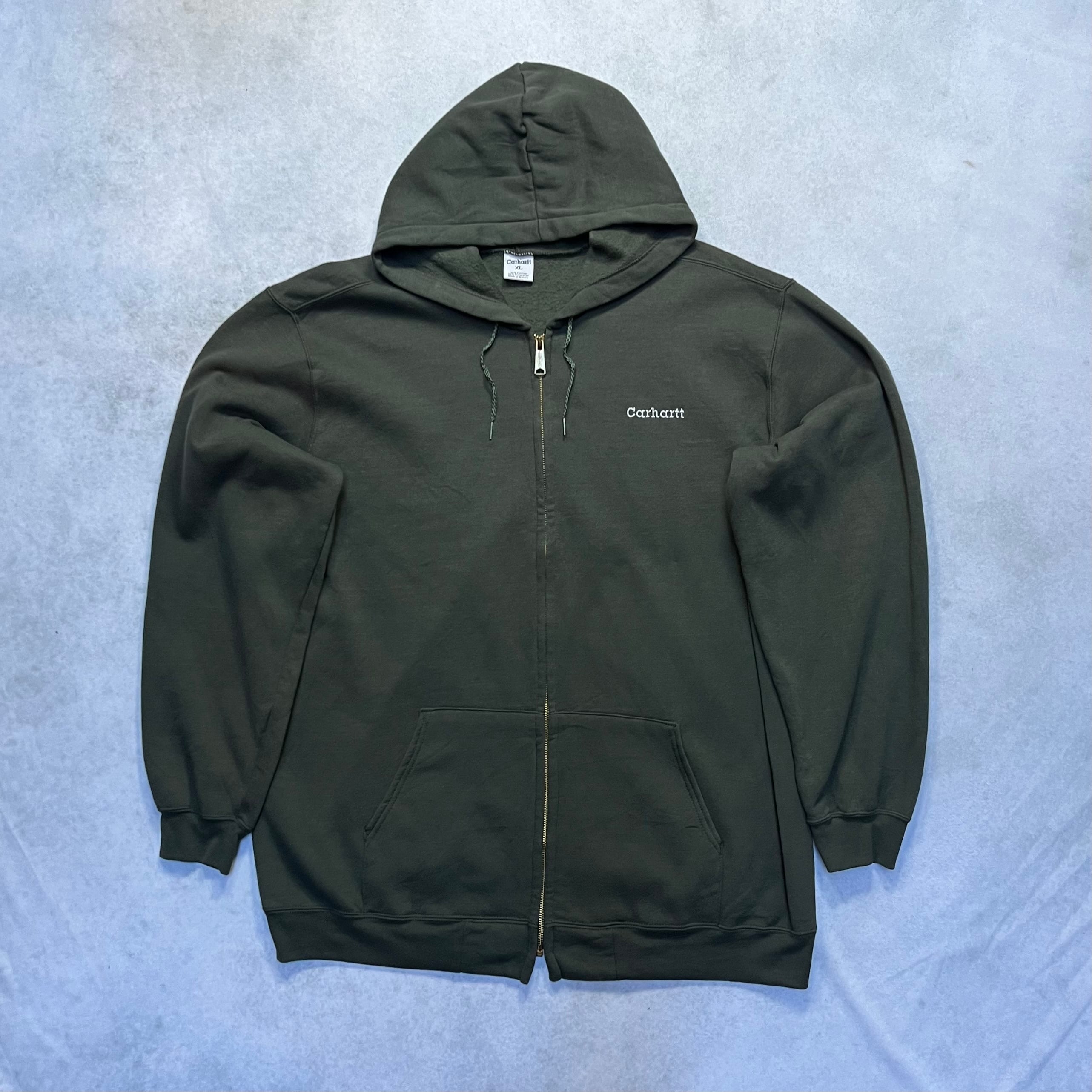 carhartt カーハート スウェットジップパーカー カーキ XL | 古着屋DIGDIG