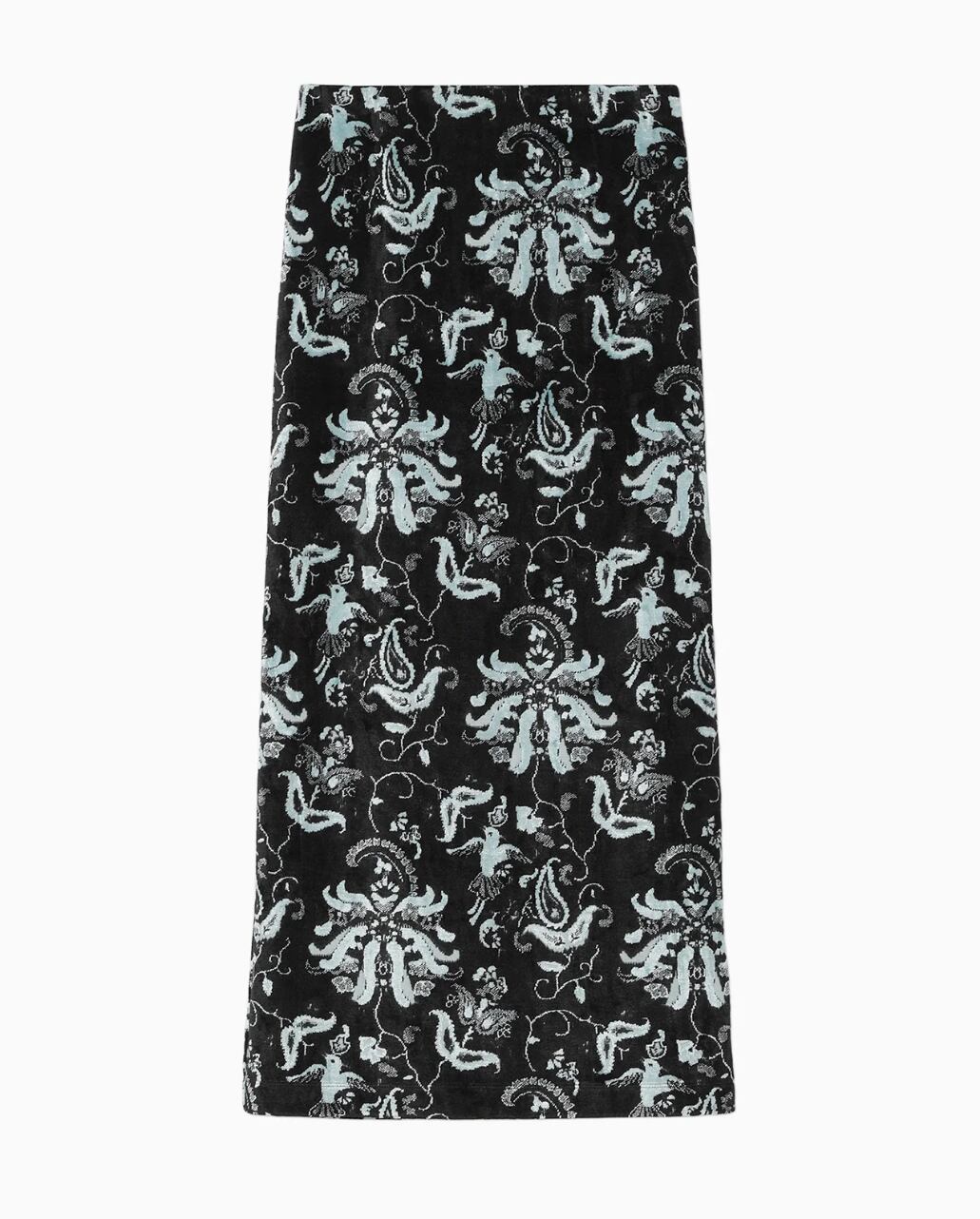 Mame Kurogouchi Velour Jersey I-Line Skirt | BASE
