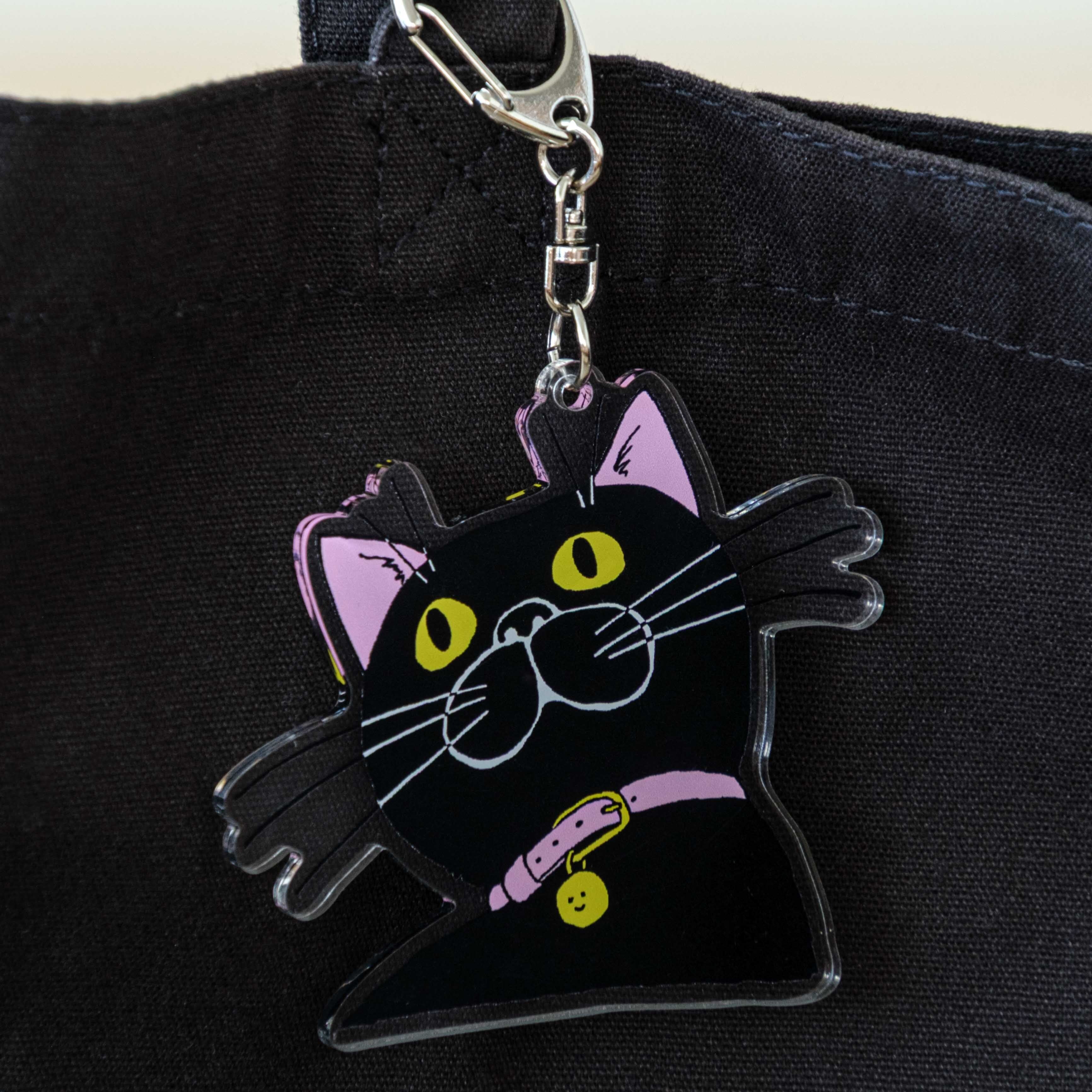 ネコ・ジェラシー アクリルキーホルダー くろねこ | kutaniseal