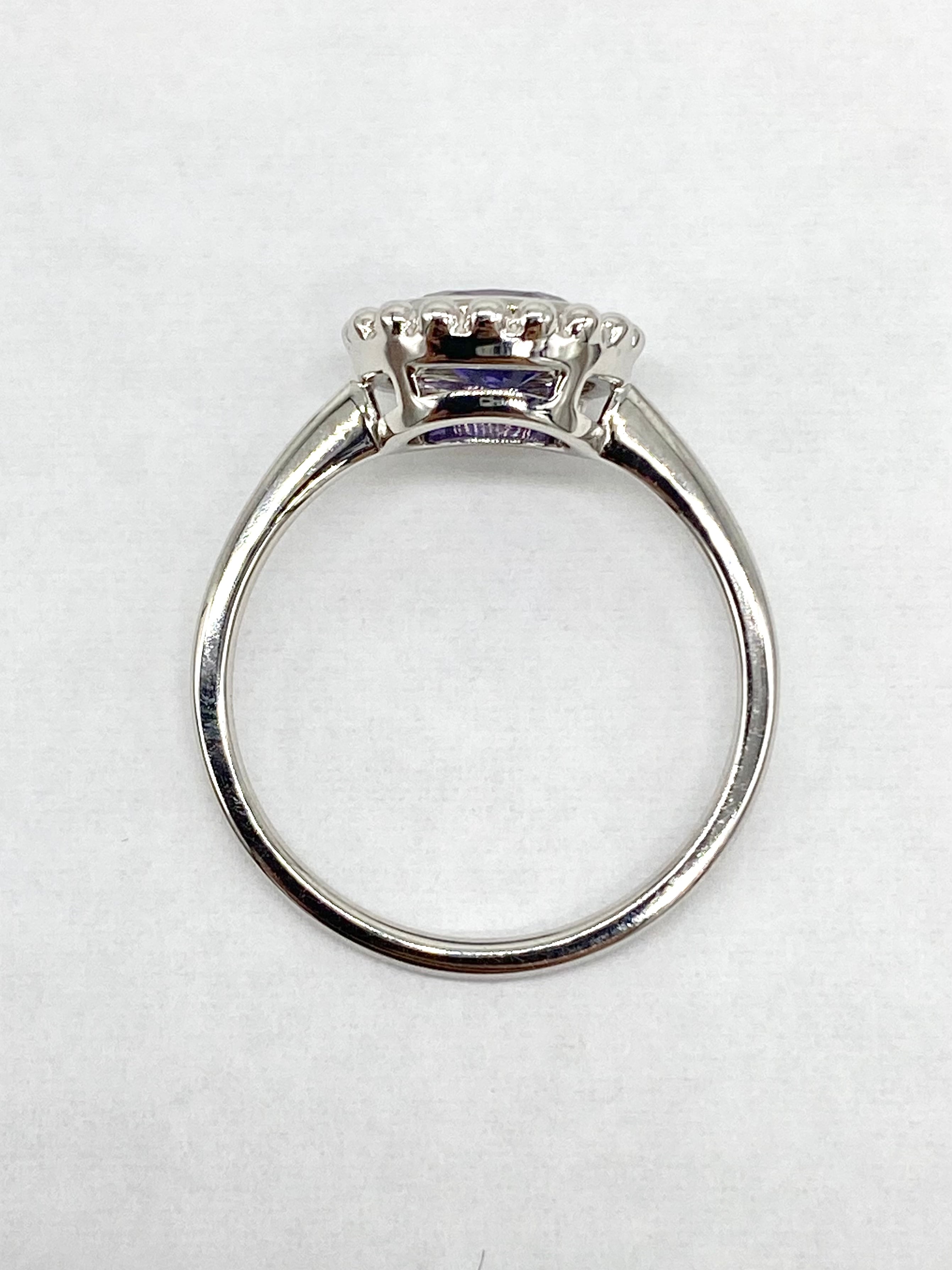 新品】バイオレットサファイア 0.84ct Pt950 リング 【新品】【3日以内