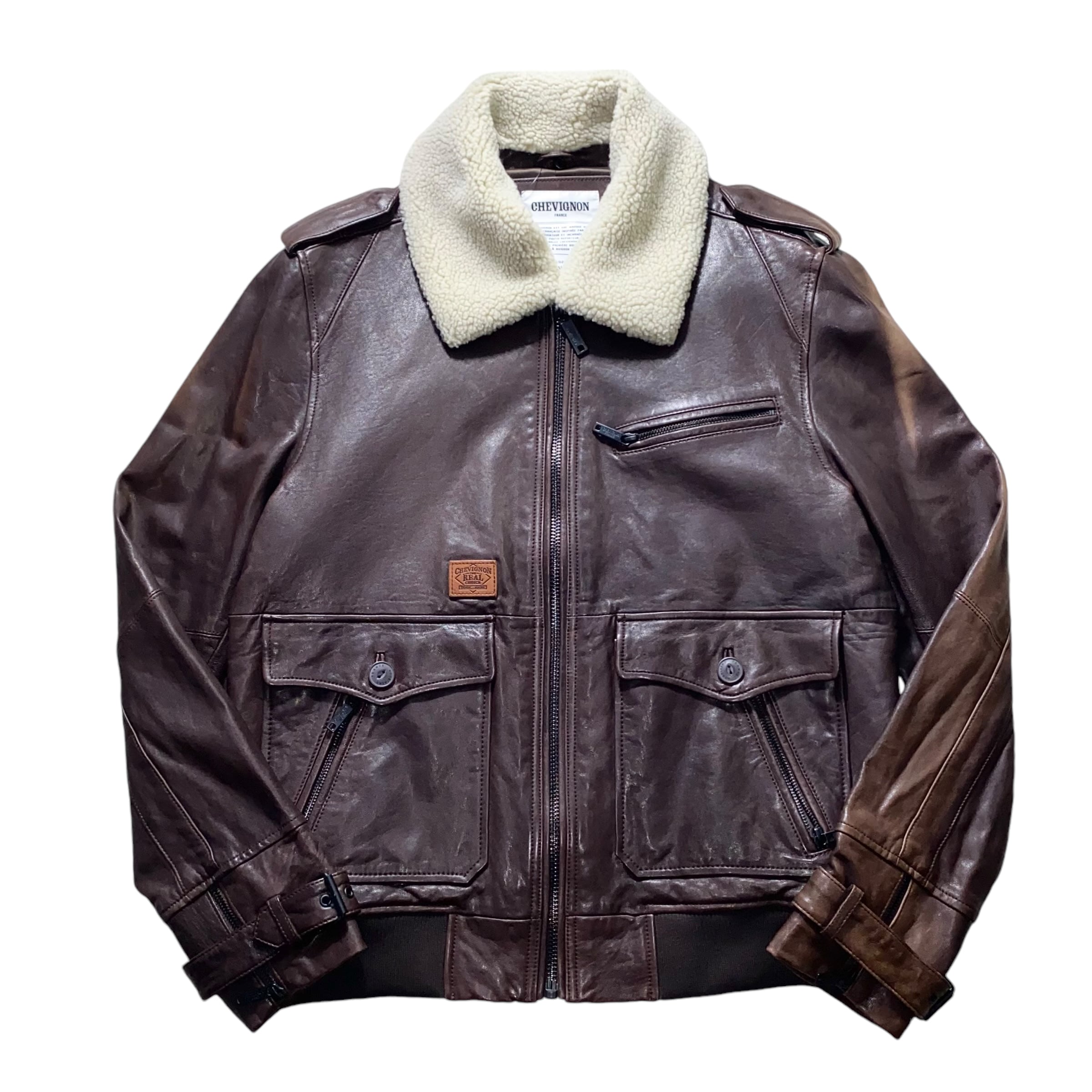 CHEVIGNON “G-1” leather flight jacket | NOIR ONLINE