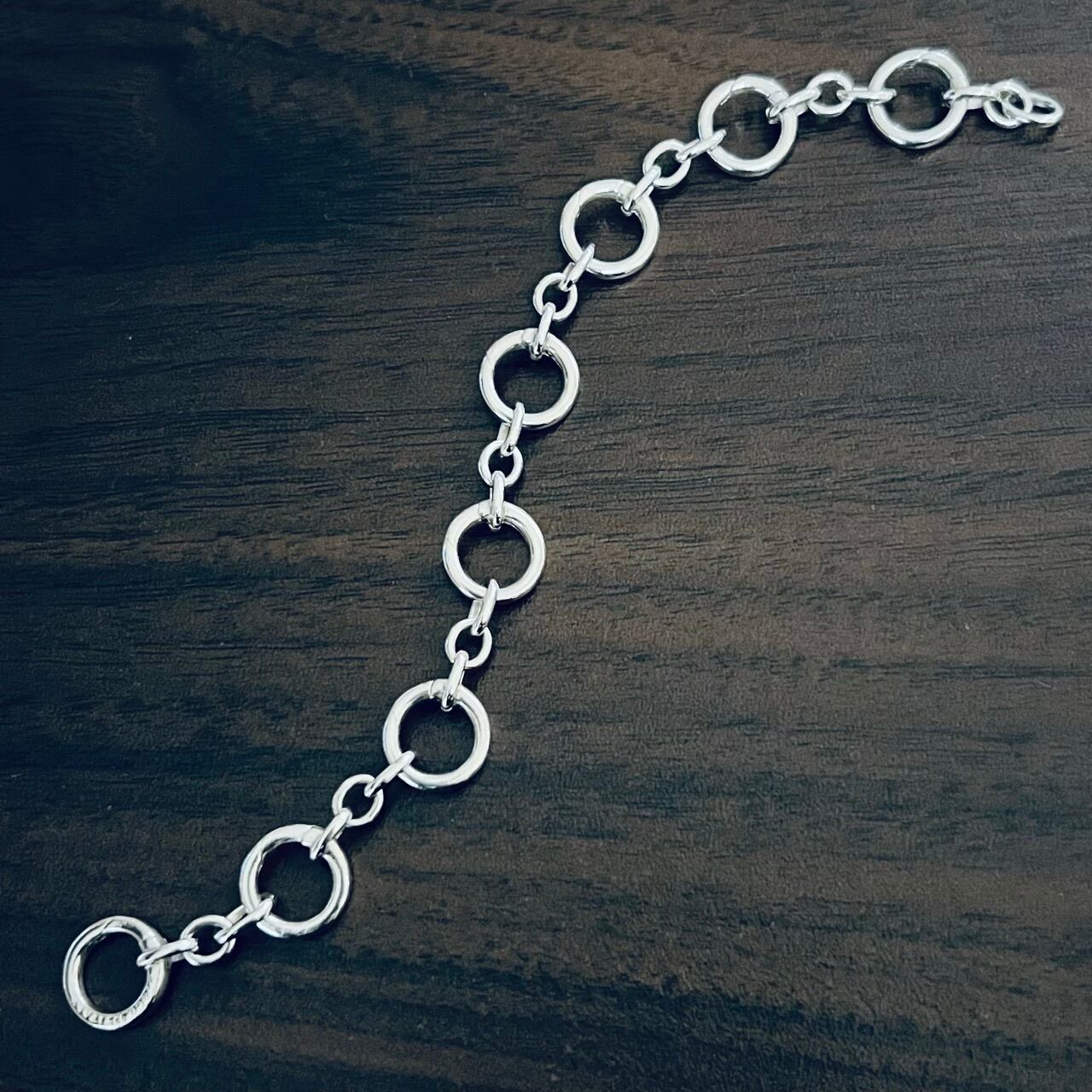 OLD TIFFANY & CO. Round Clasp Link Bracelet Sterling Silver
