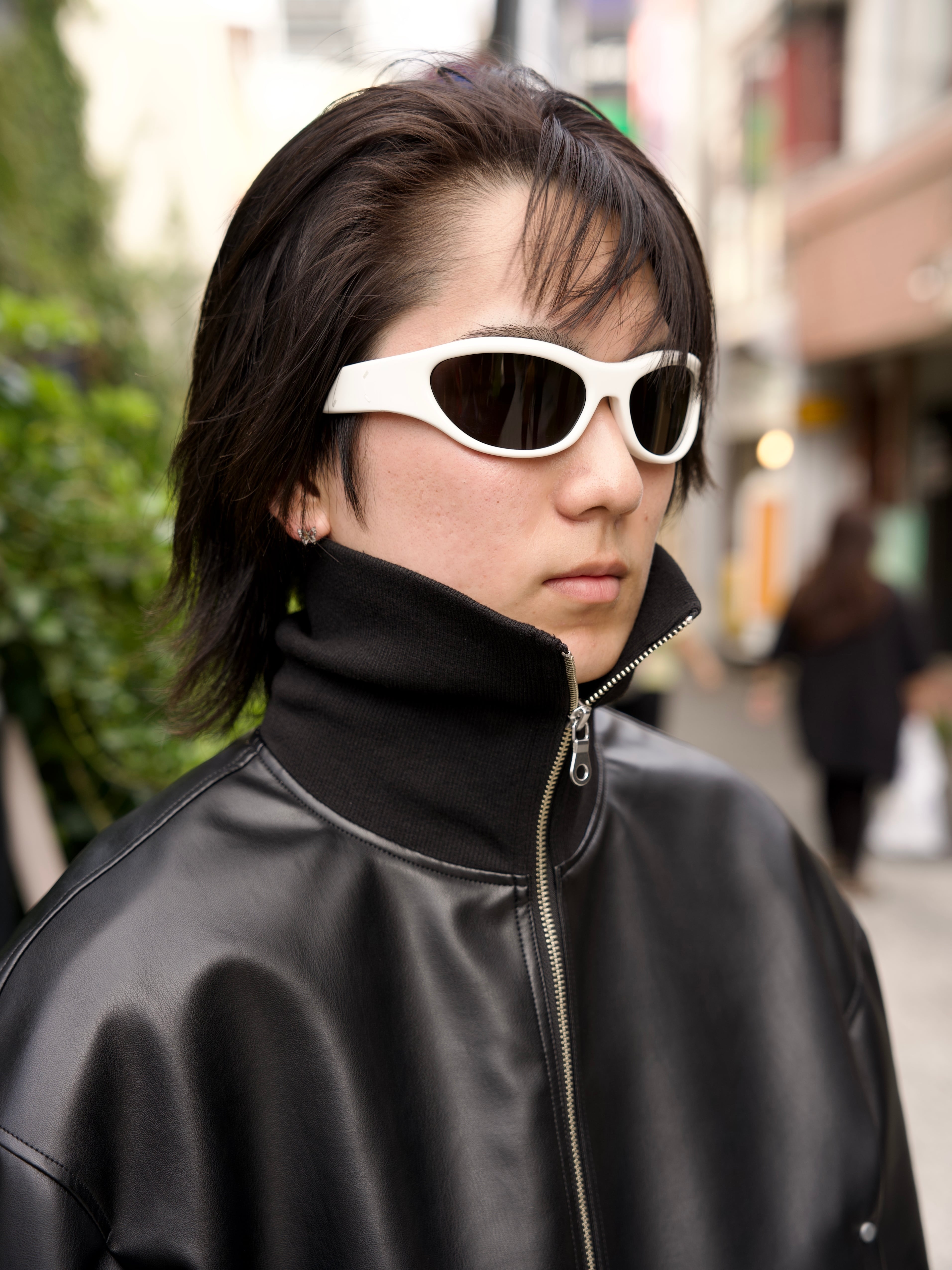 HYPE-03 High neck leather like jacket | Hype