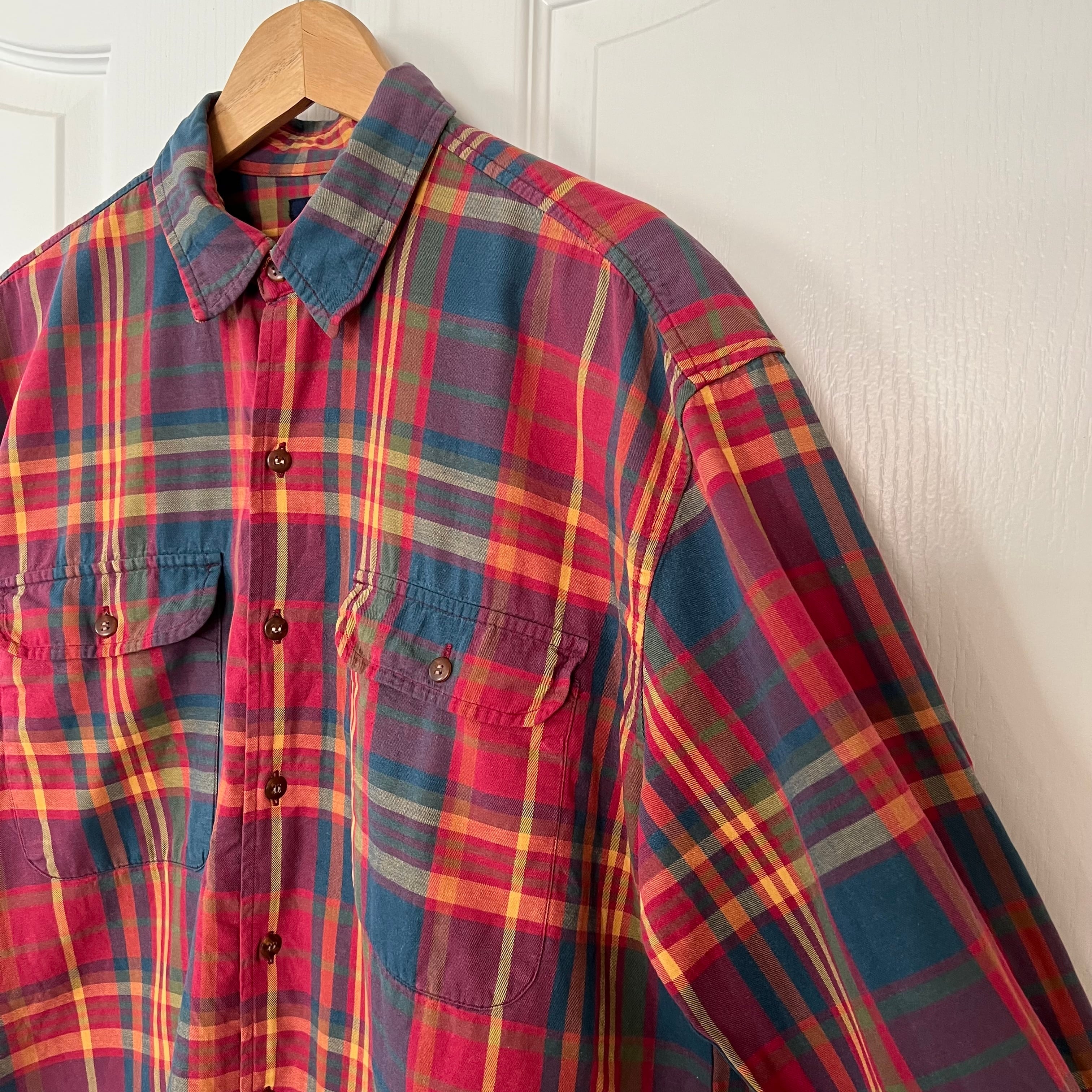 90s OLD GAP オールド ギャップ 長袖 チェック シャツ ネルシャツ