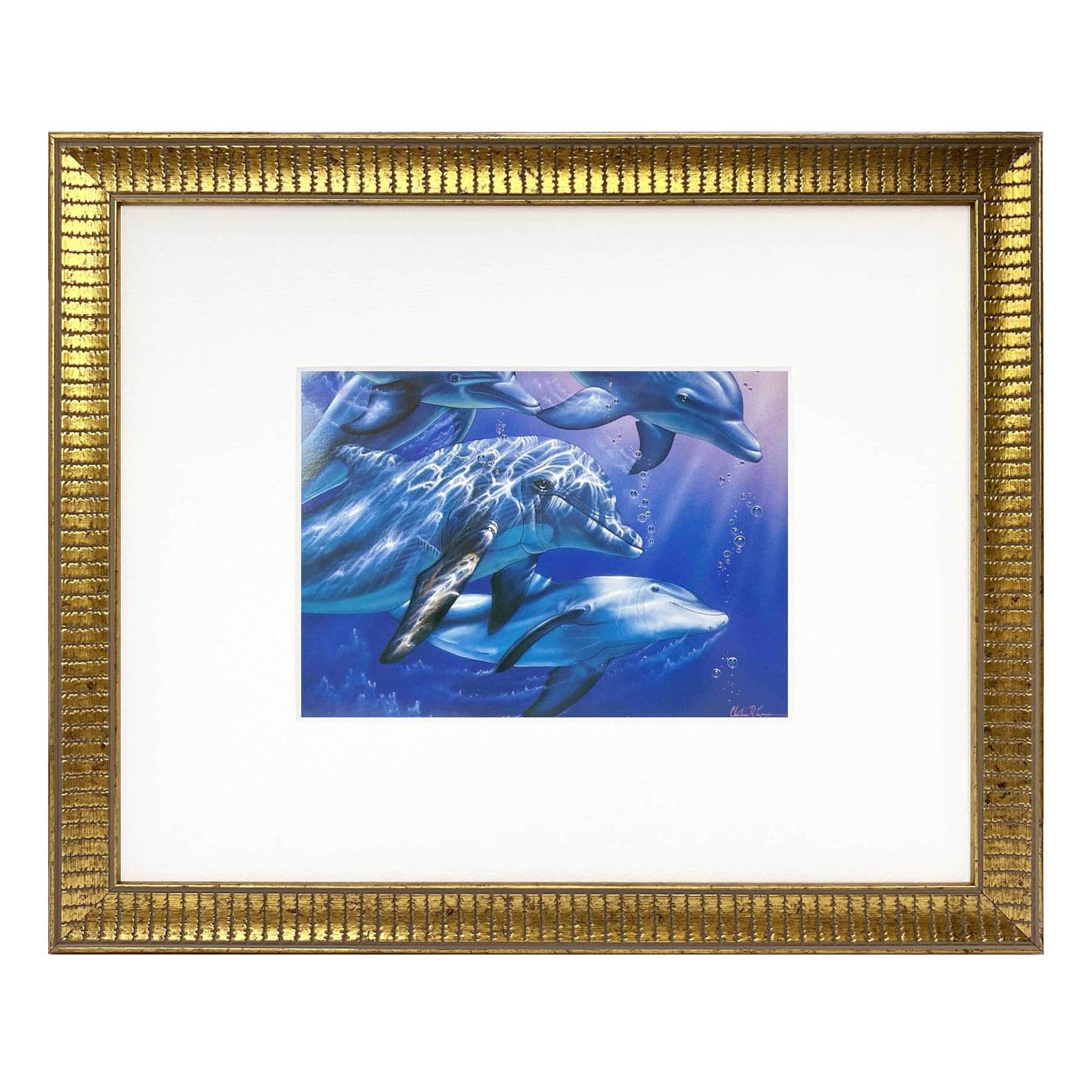 ラッセン ミニアート「ドルフィン エンバイロメント」額縁 2種展開