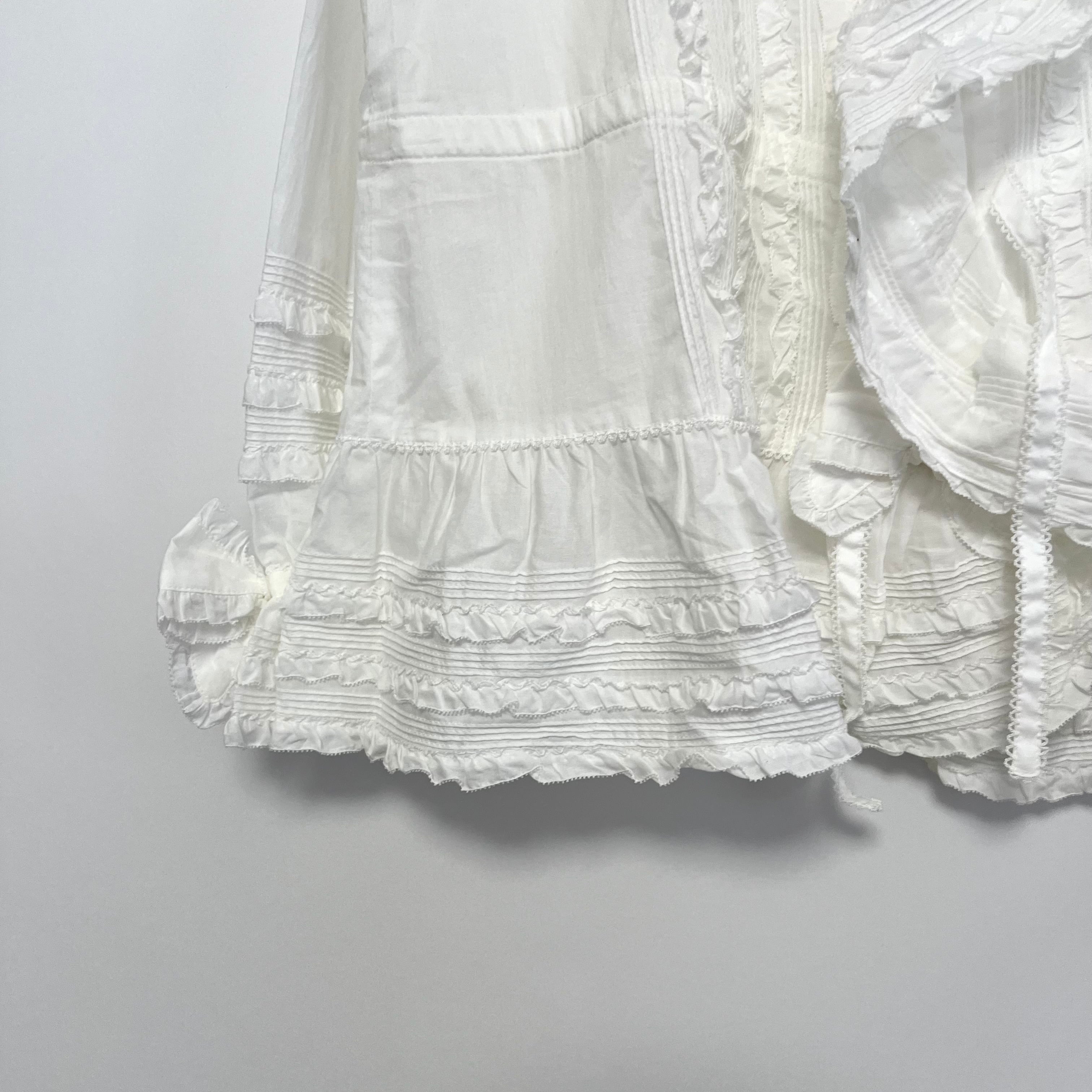 PINKHOUSE フリルいっぱいローンオーバーブラウス | ピンクハウス古着