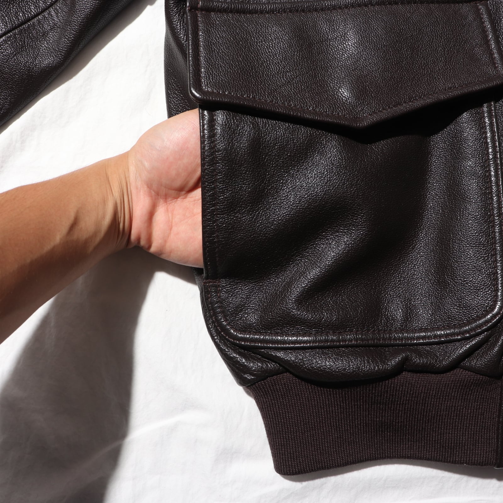Mint L USA L.L.Bean A-2 山羊革 レザージャケット エルエルビーン