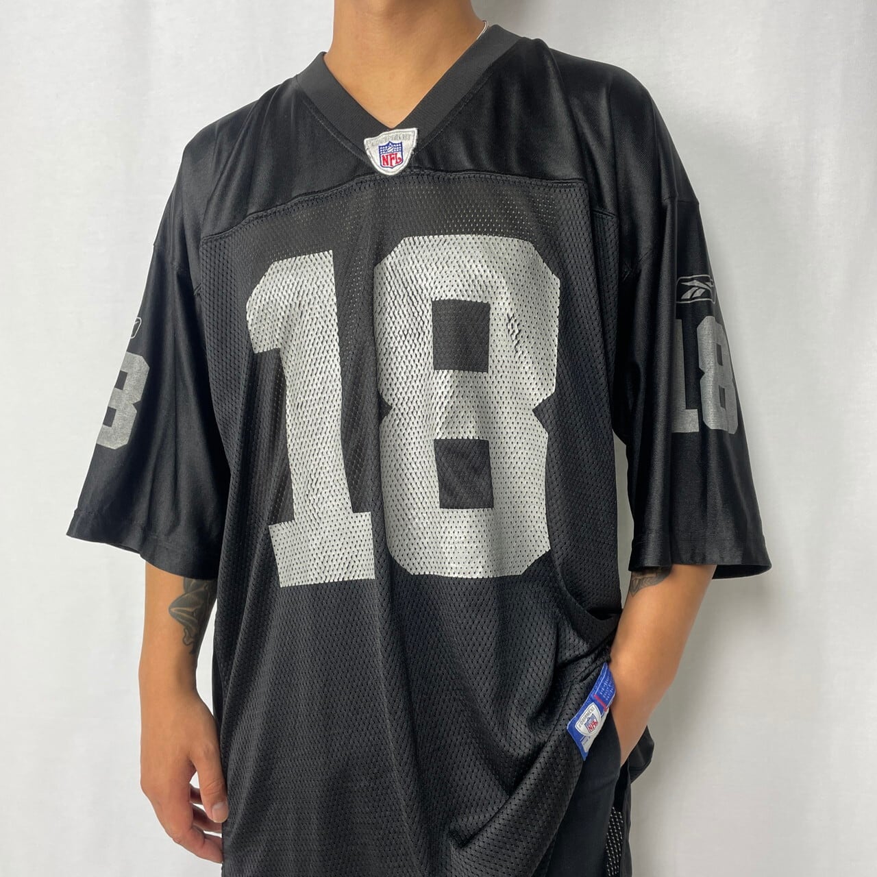 Reebok NFL ラスベガス・レイダース 18 ランディ・モス フットボール