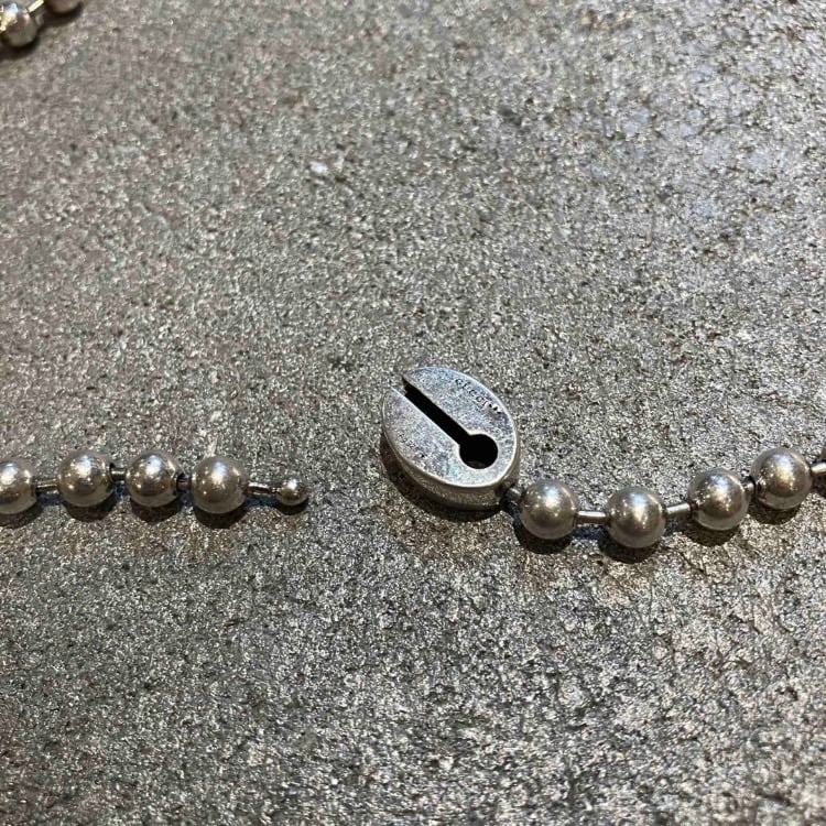 GUCCI×ADIDAS〟SILVER925 TREFOIL TOP DESIGN BALL CHAIN NECKLACE