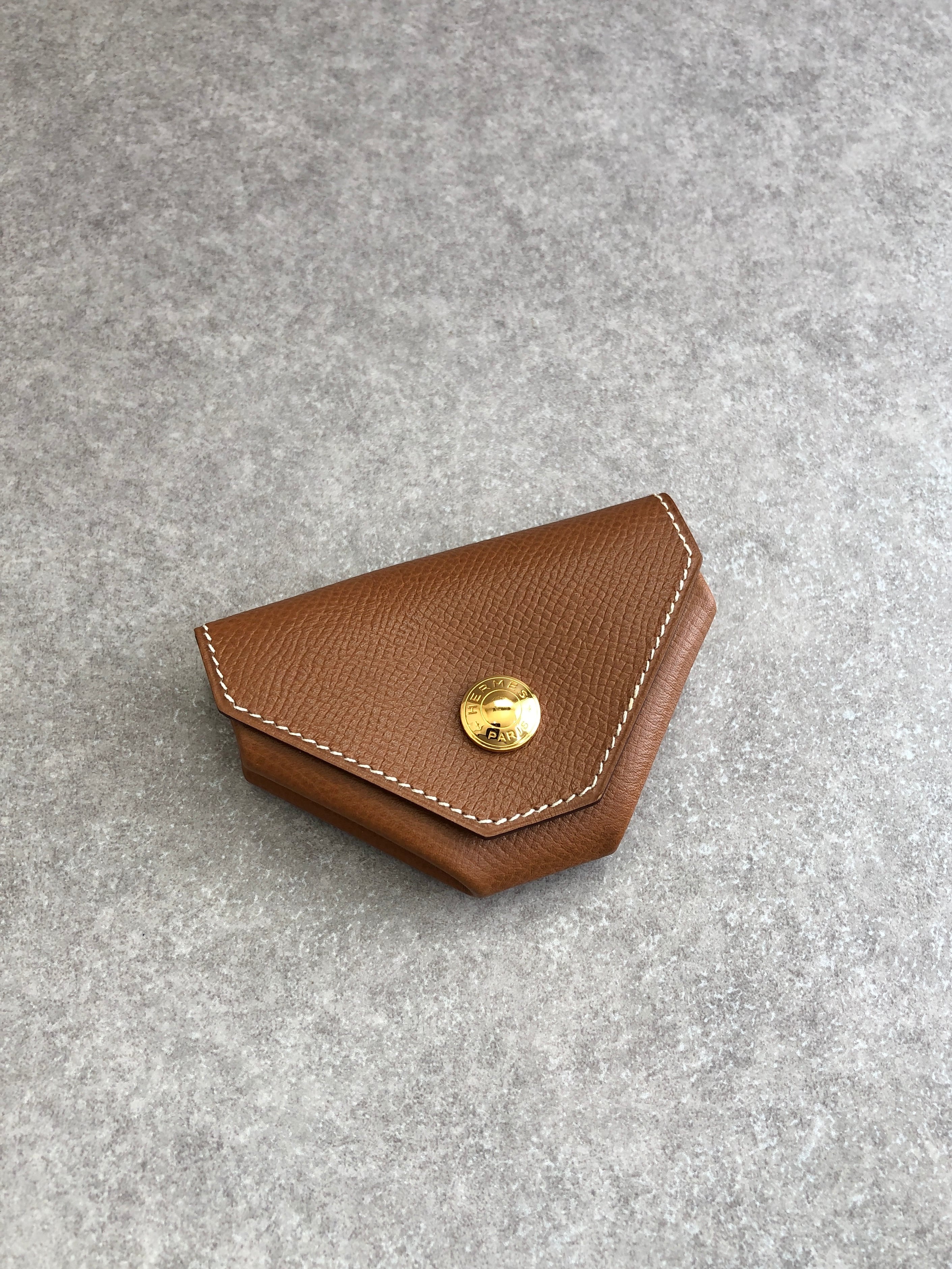 HERMES エルメス コインケース ブラウン レザー ルヴァンキャトル