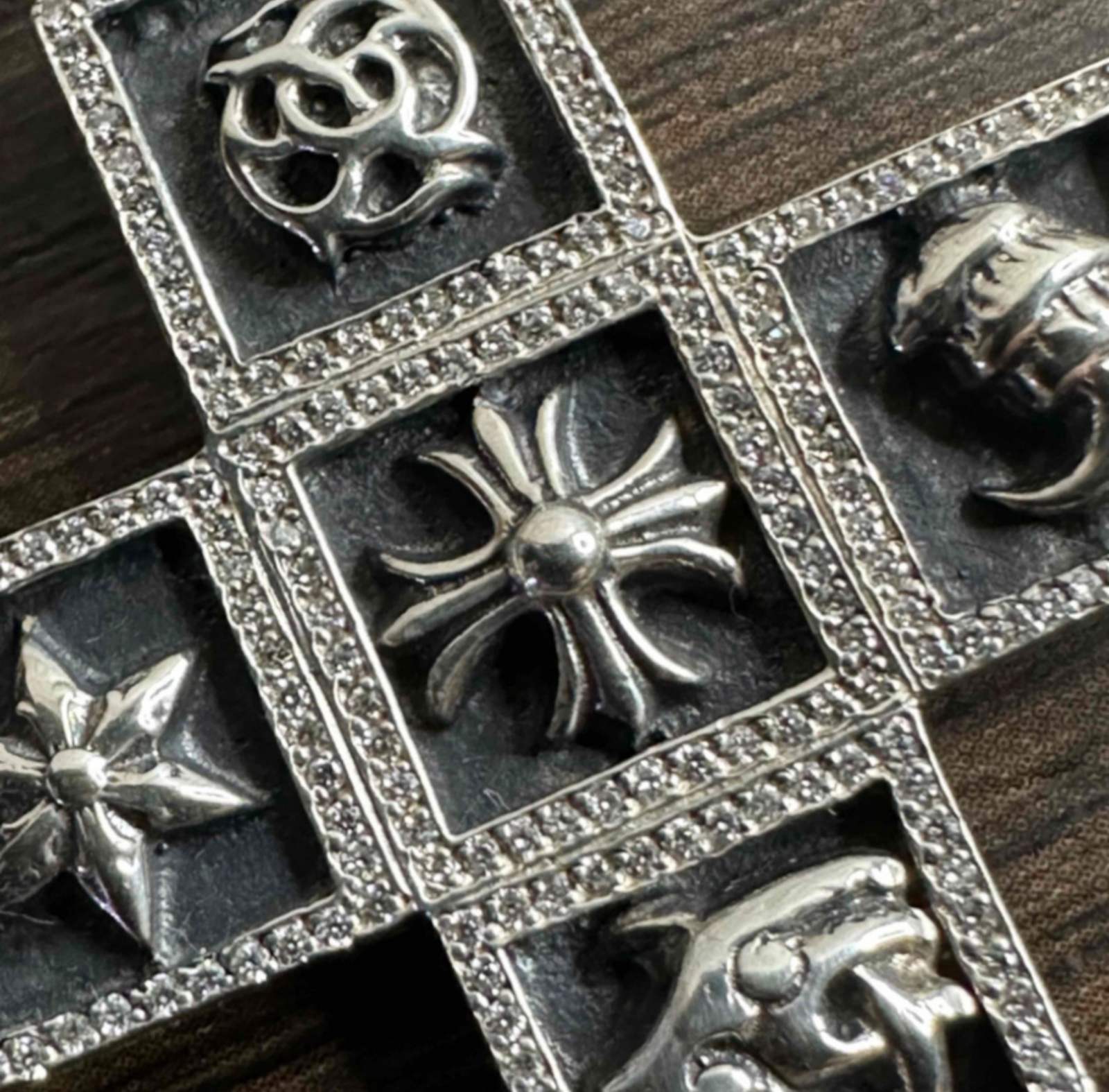 CHROME HEARTS クロムハーツ マルチ フレームド クロス ペンダント
