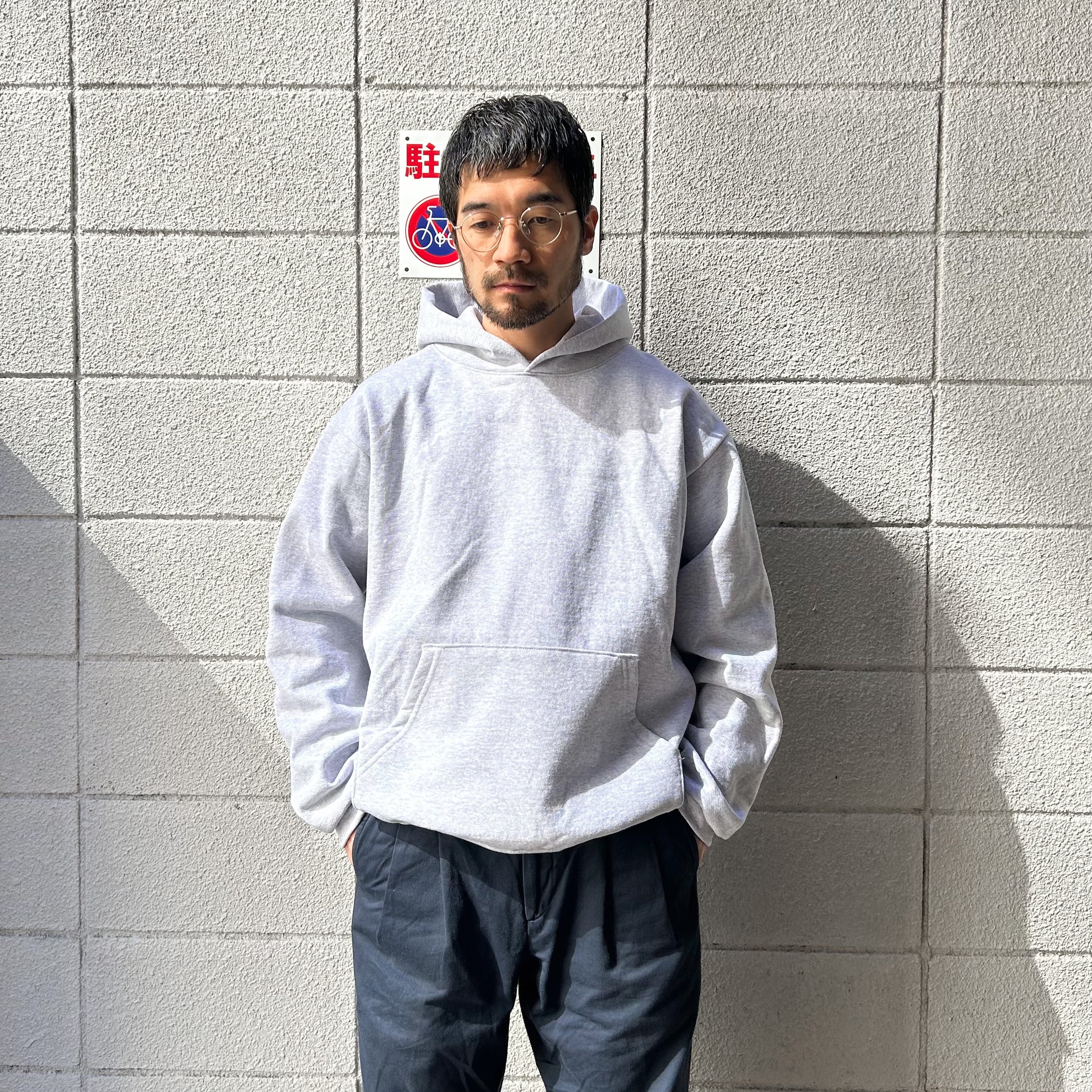 LOSANGELES APPAREL HF09 14oz Heavy Sweat Hood Pullover Ash Grey