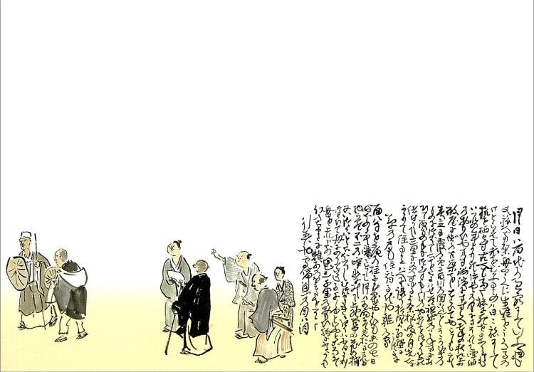 ポストカード「奥の細道画巻・旅立ち」 | ITSUO MUSEUM SHOP