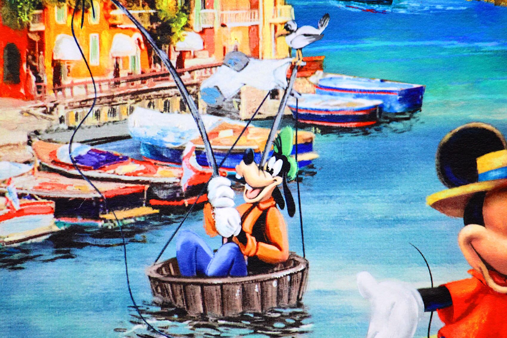 ディズニー絵画 ミッキー＆ミニー/イン イタリア 作品証明書 展示用