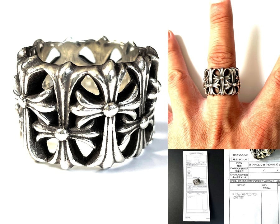 CHROME HEARTS クロムハーツ 名作 セメタリー クロス リング SV925 23